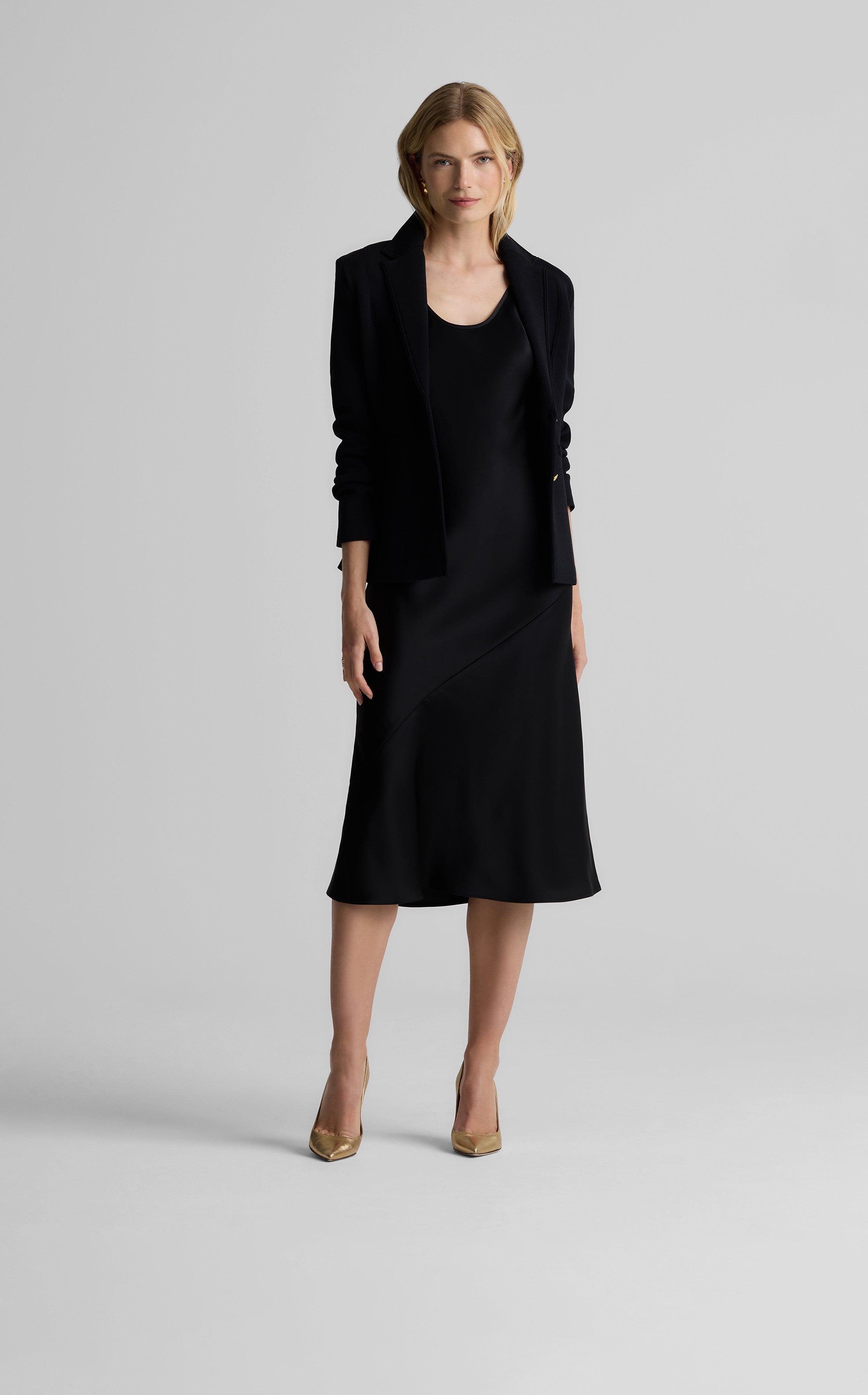 Sara Dress in Liquid Satin – St. John Knits