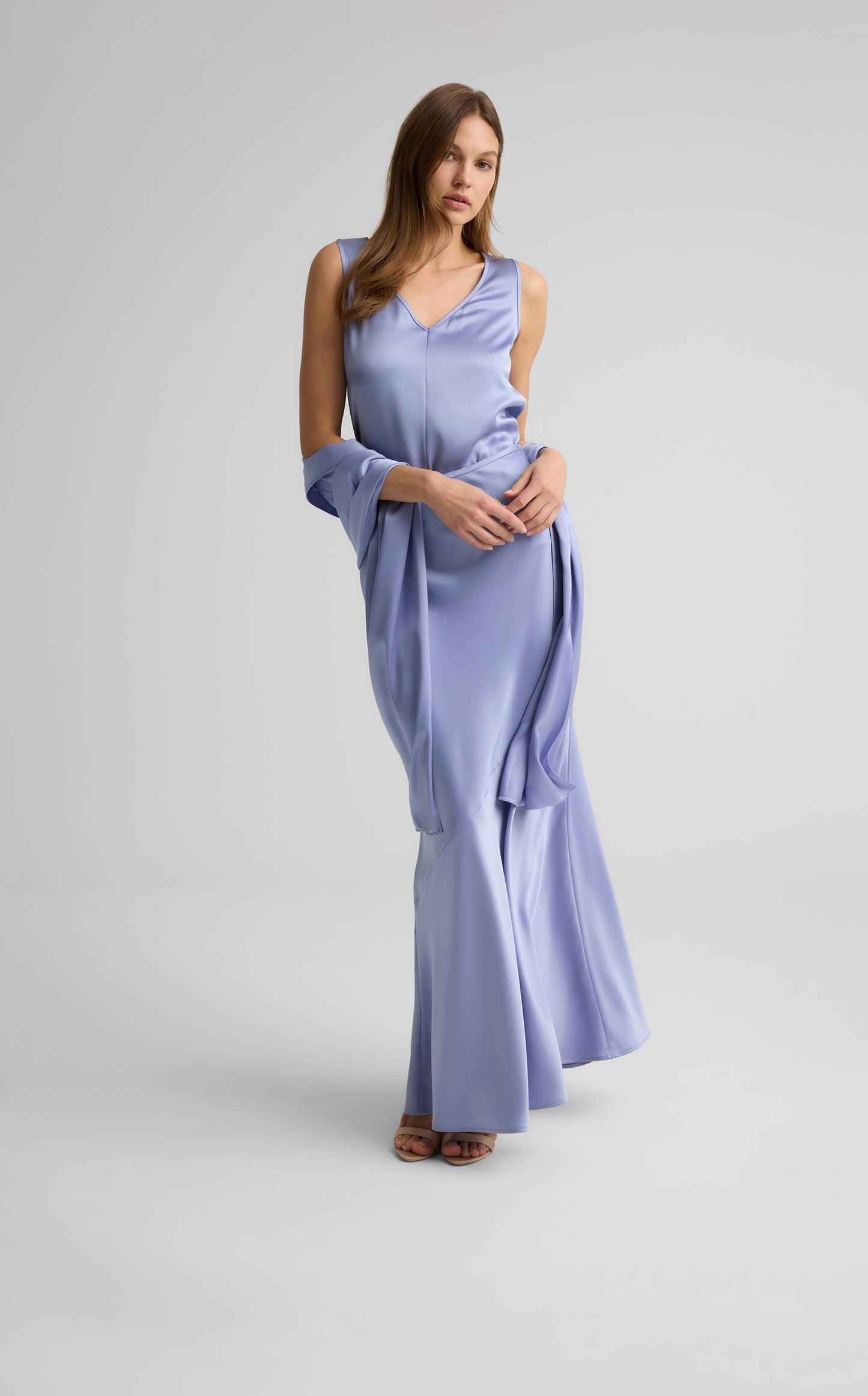 Winslet Wrap in Liquid Satin