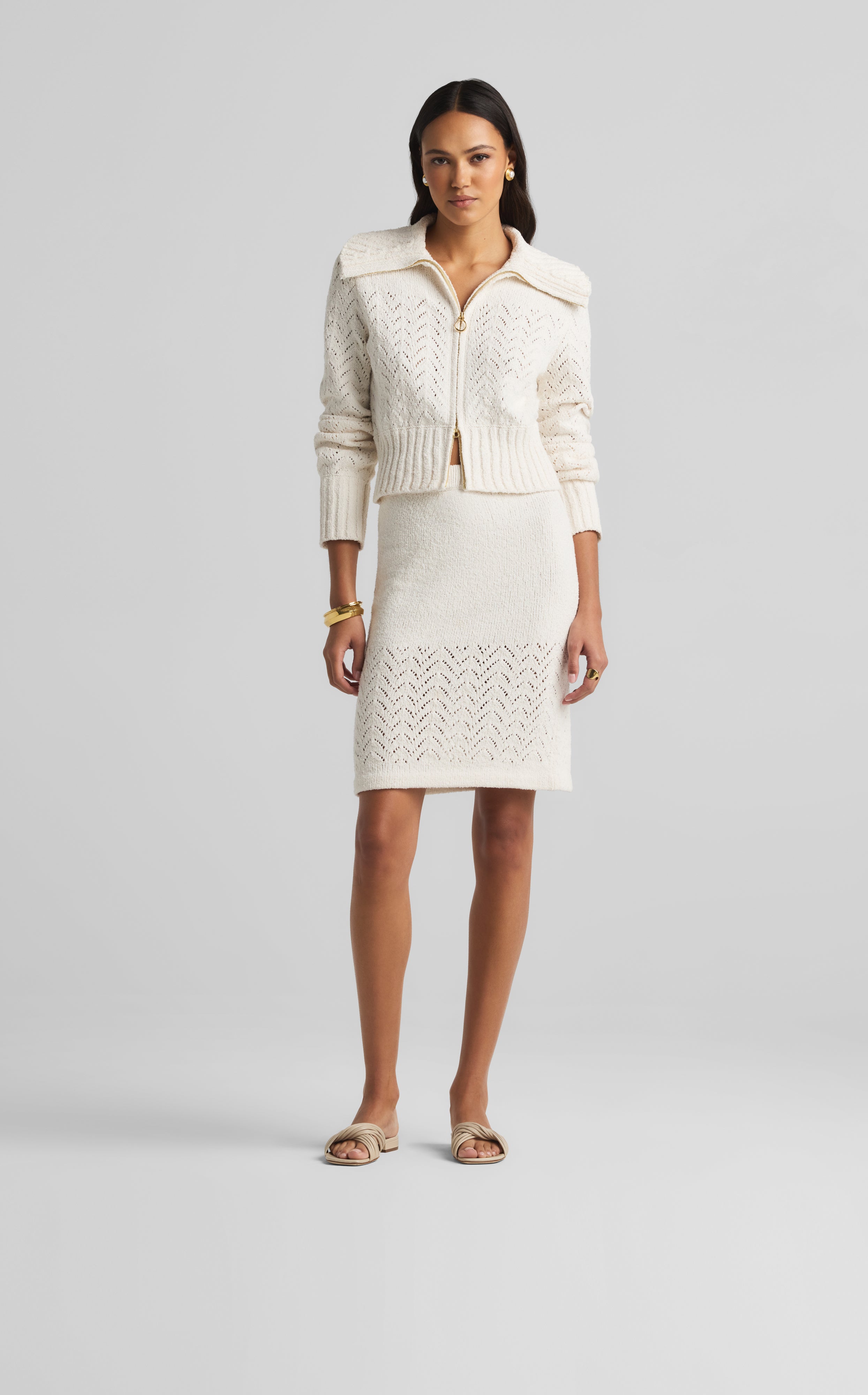 Chevron Knit Cardigan – St. John Knits