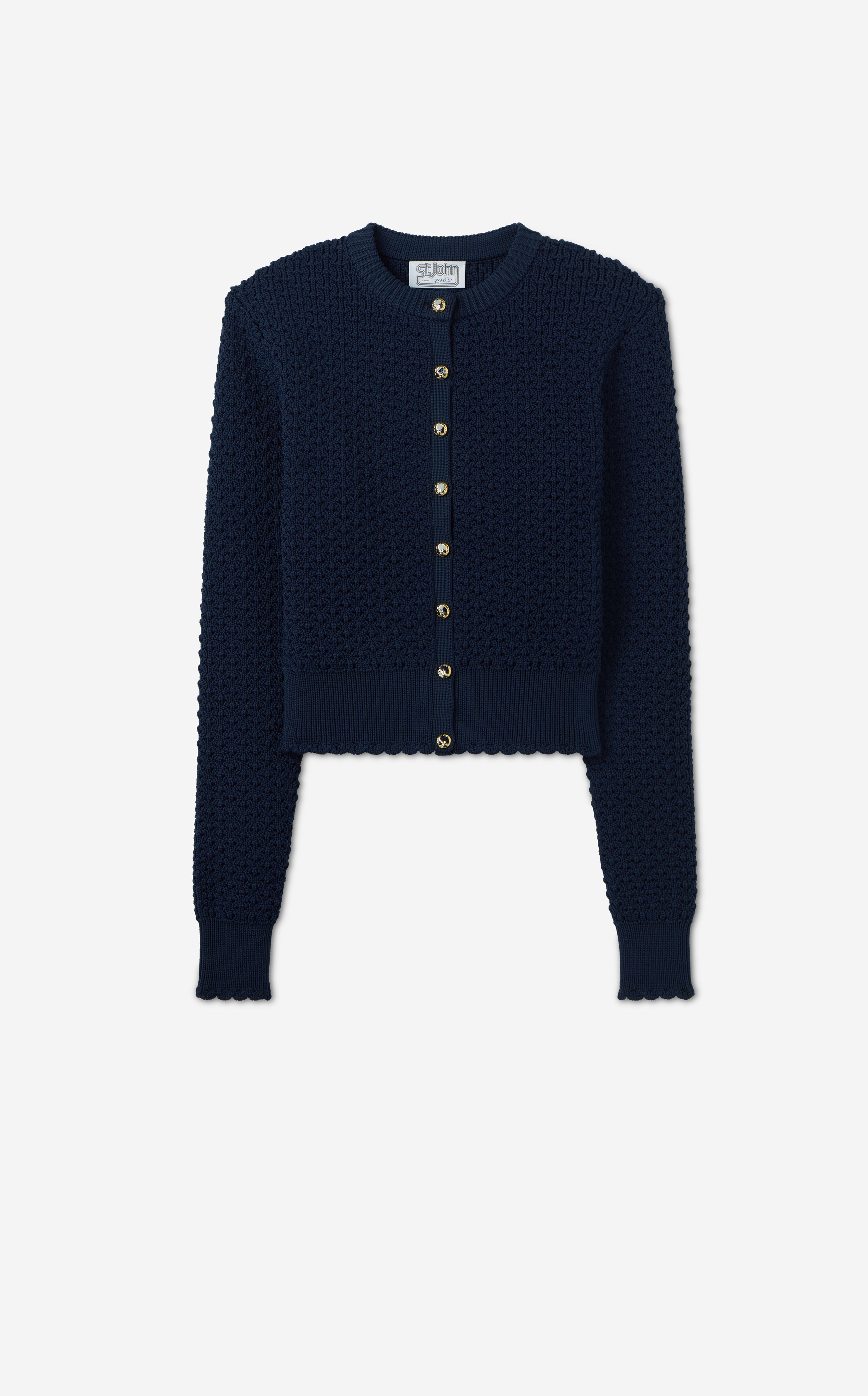 Slub Knit Textured Cardigan – St. John Knits