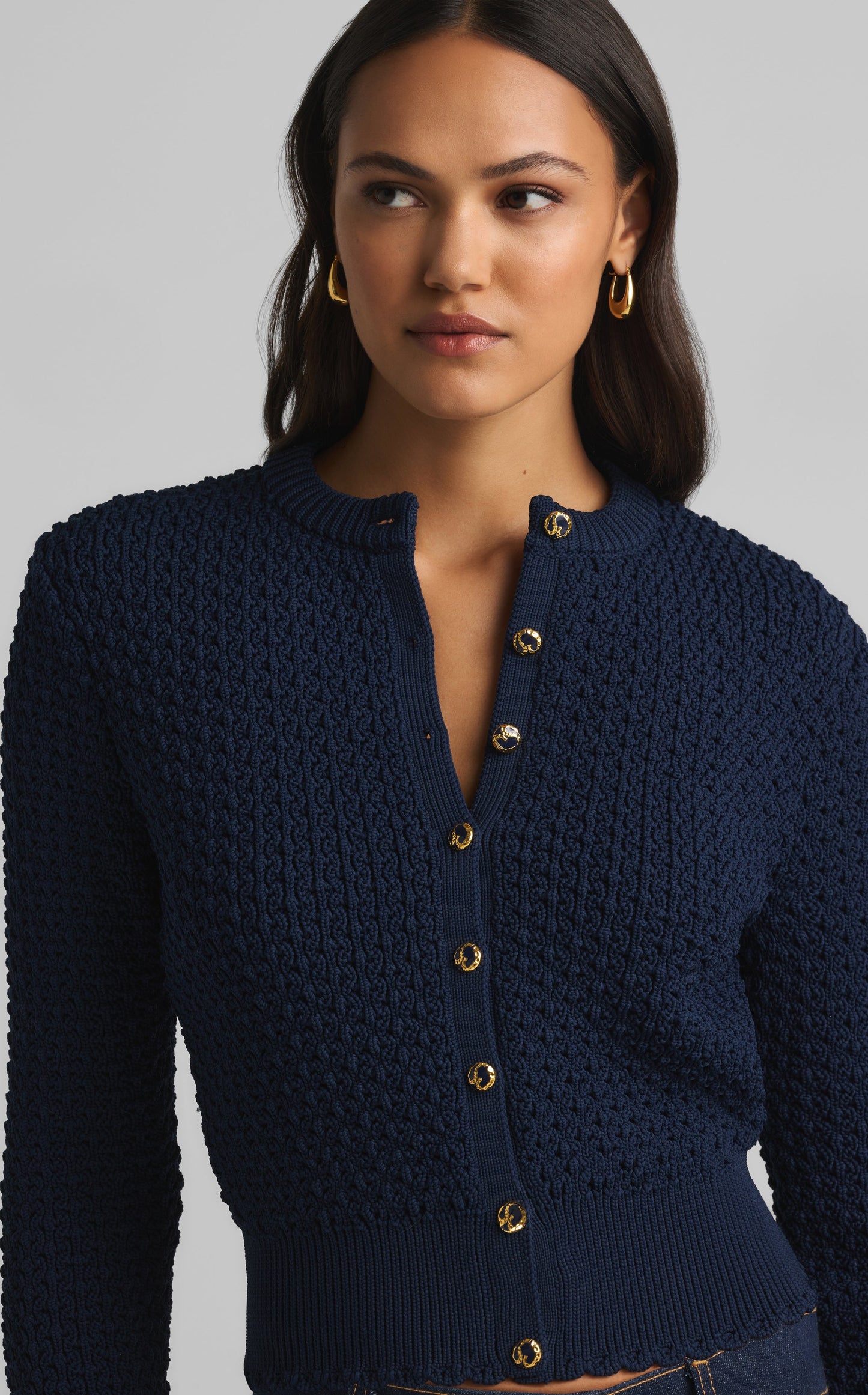 Slub Knit Textured Cardigan