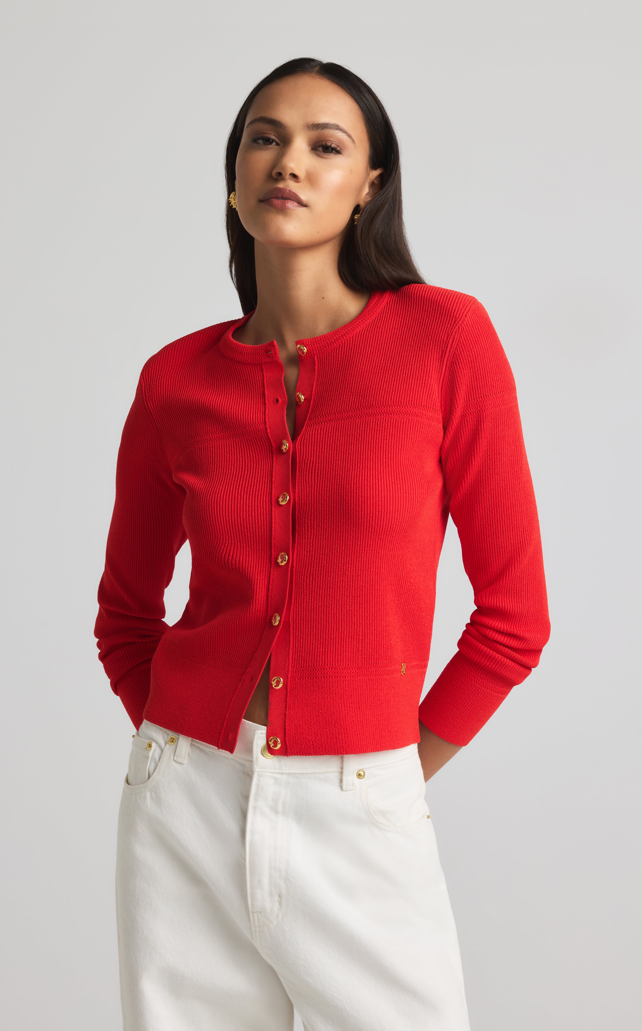 トップス THETOE BAKER CARDIGAN (RED) TOÉ Baker Cardigan – THE TOÉ