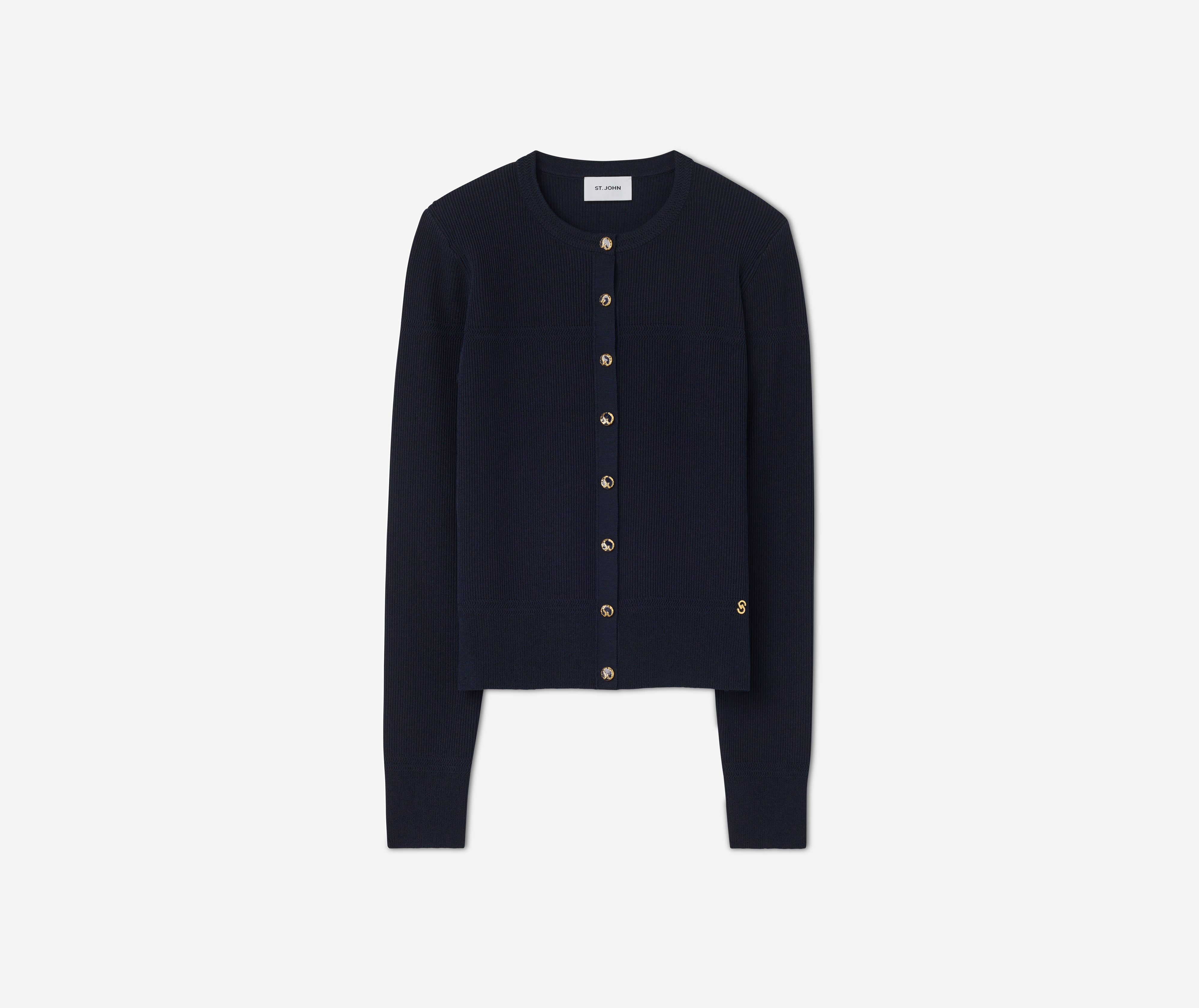 トップス Interlock Knit Shirt Neck Cardigan トップス Interlock Knit Shirt Neck Cardigan