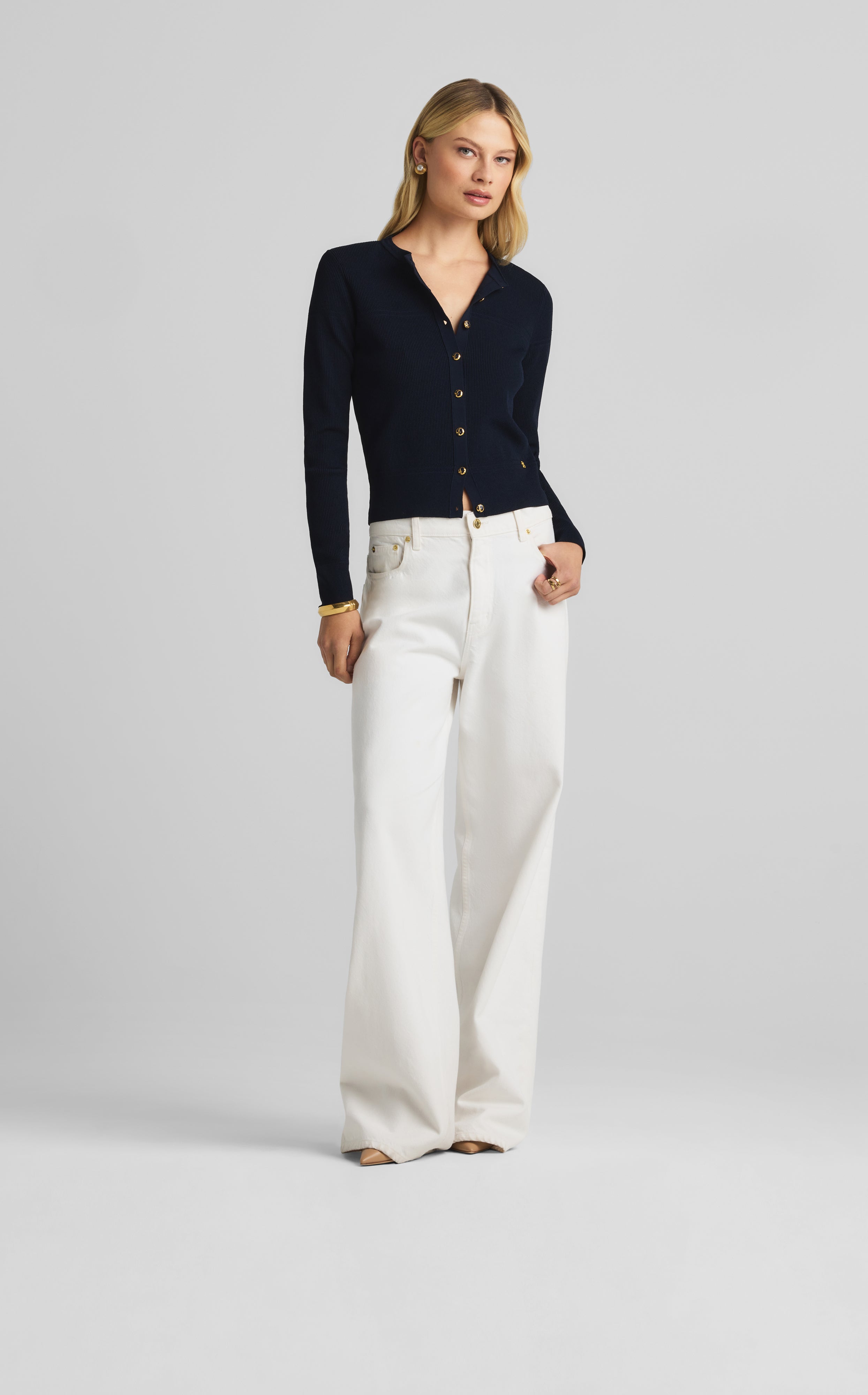 Fine Rib Knit Cardigan – St. John Knits