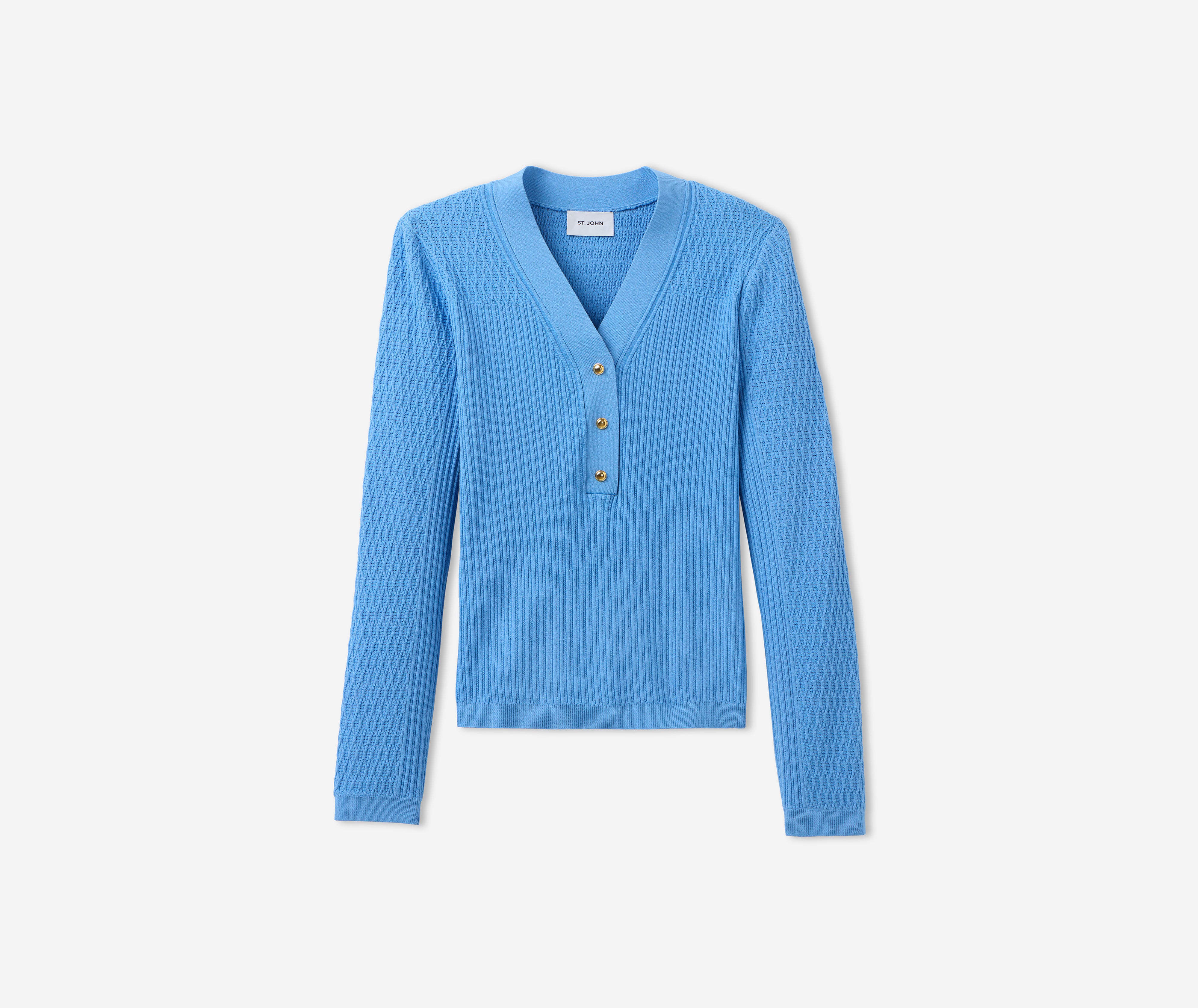 Remy Sweater in Fine Mixed Rib Knit – St. John Knits