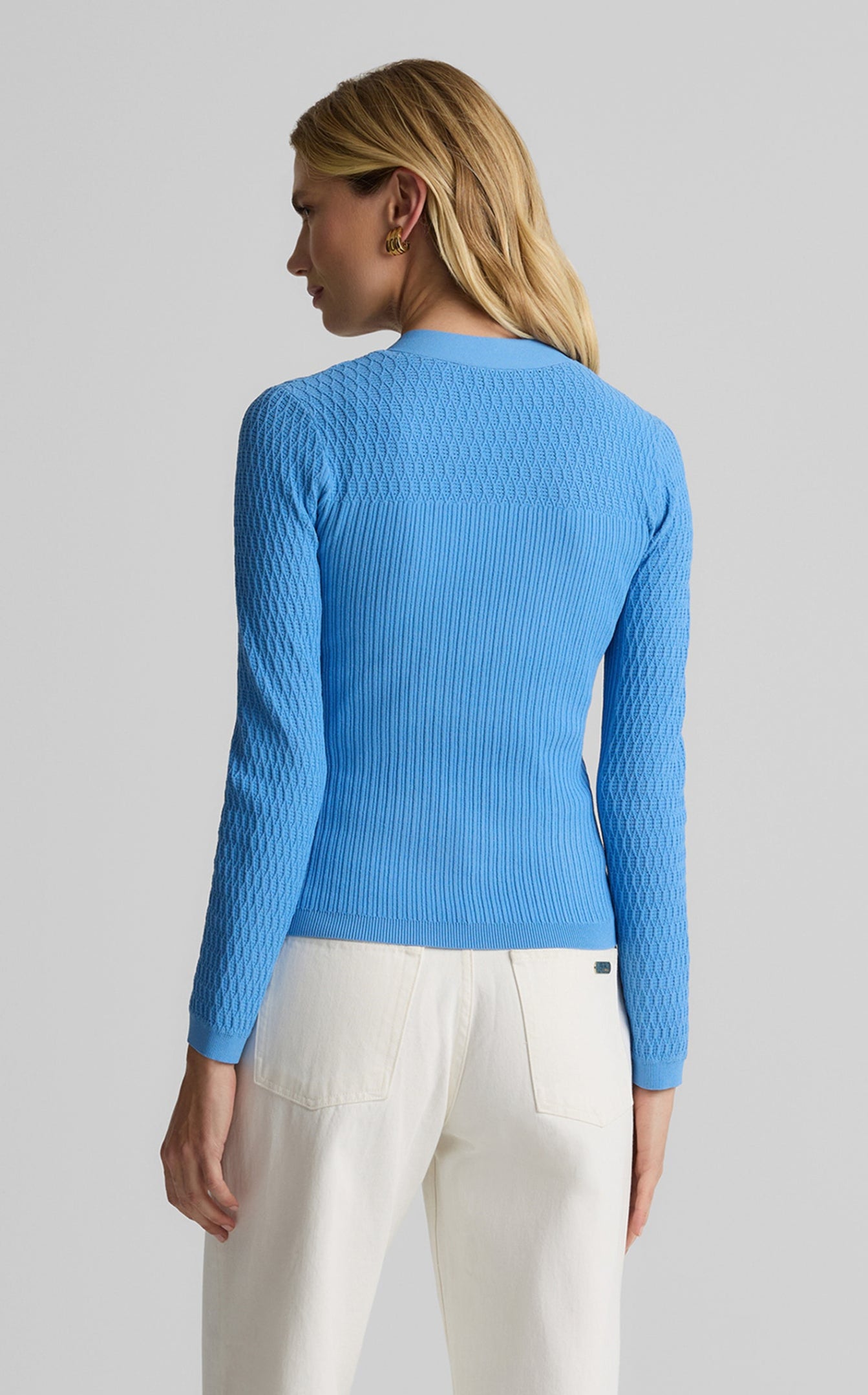 Remy Sweater in Fine Mixed Rib Knit – St. John Knits