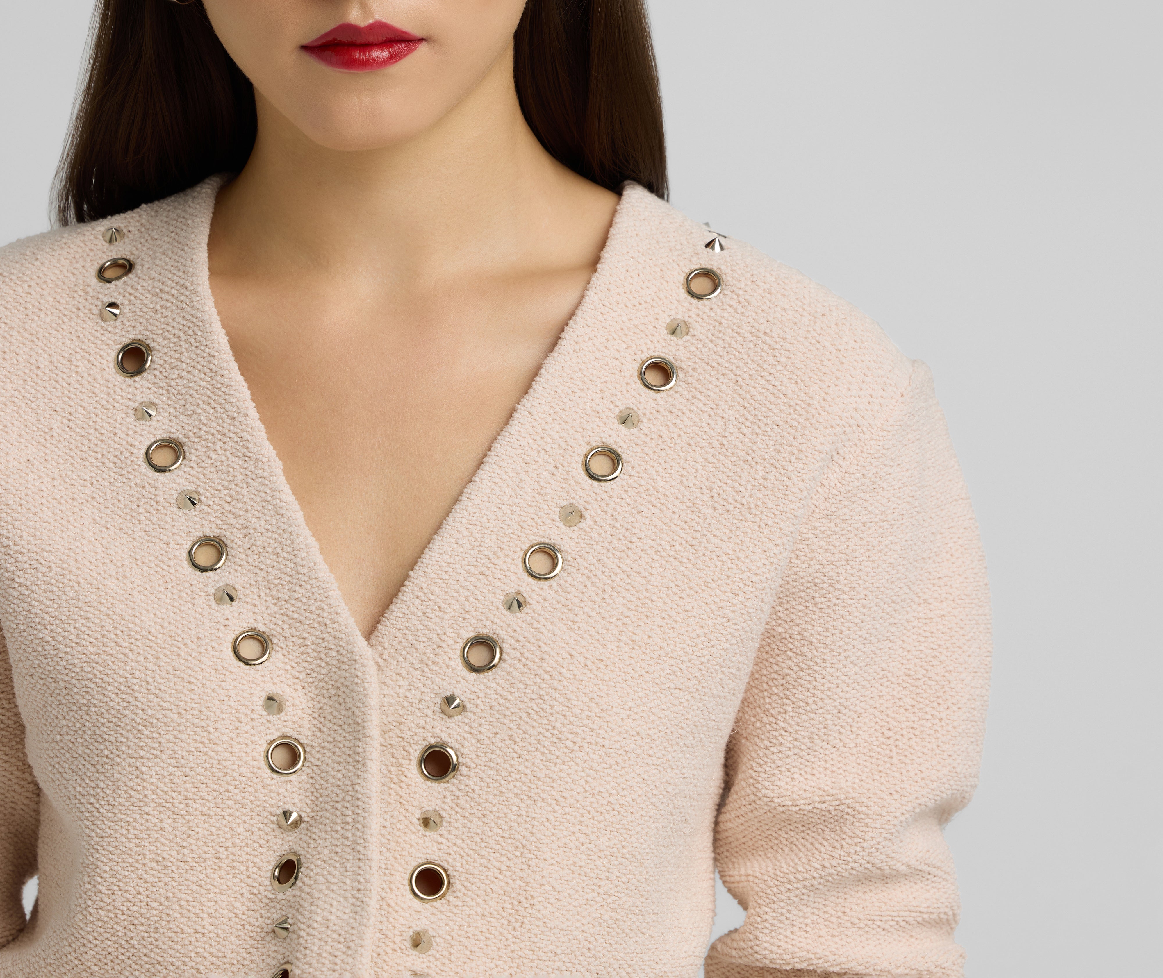 Embellished V-Neck Cardigan – St. John Knits