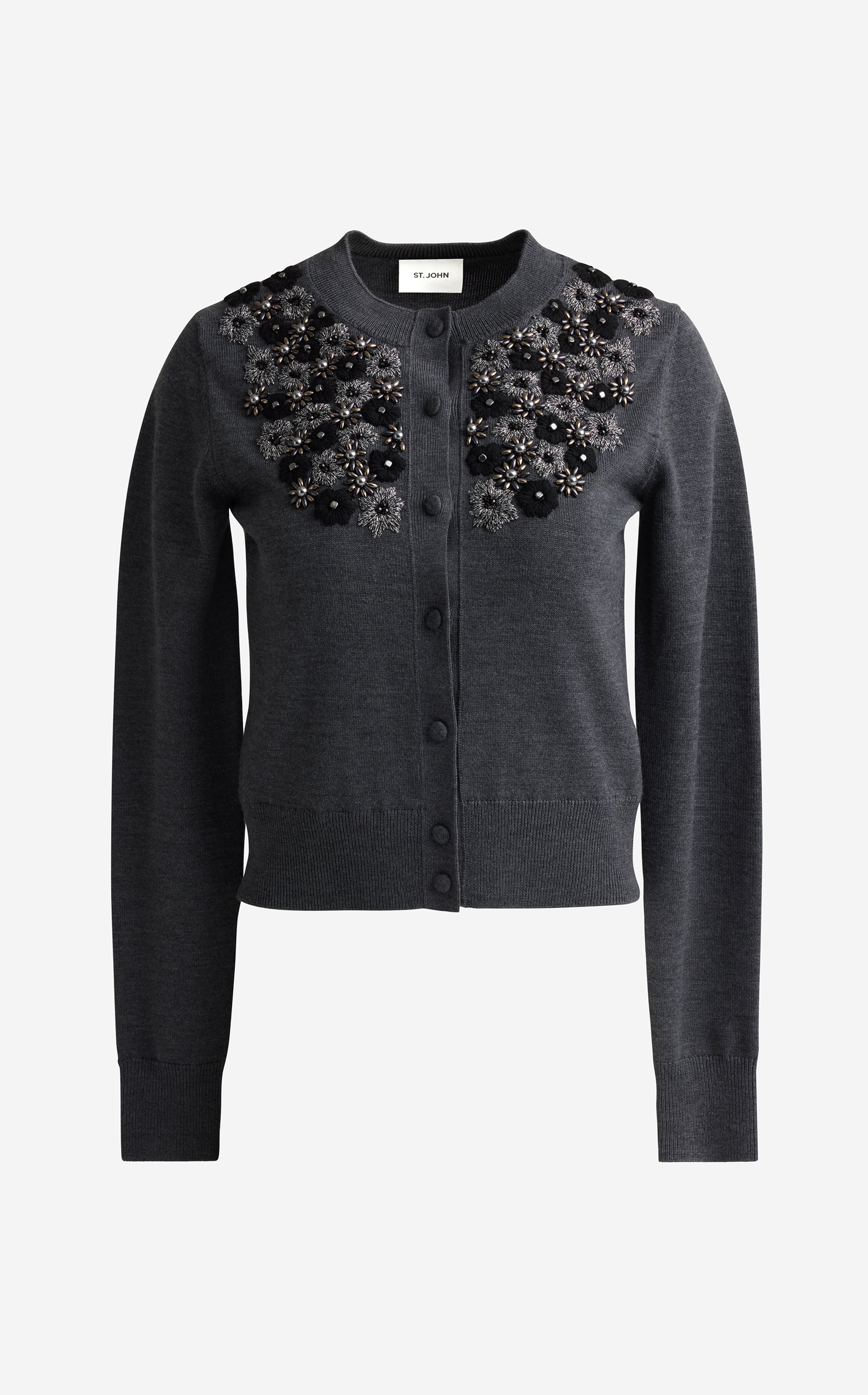 Seraphina Cardigan in Hand Beaded Knit | St. John Knits