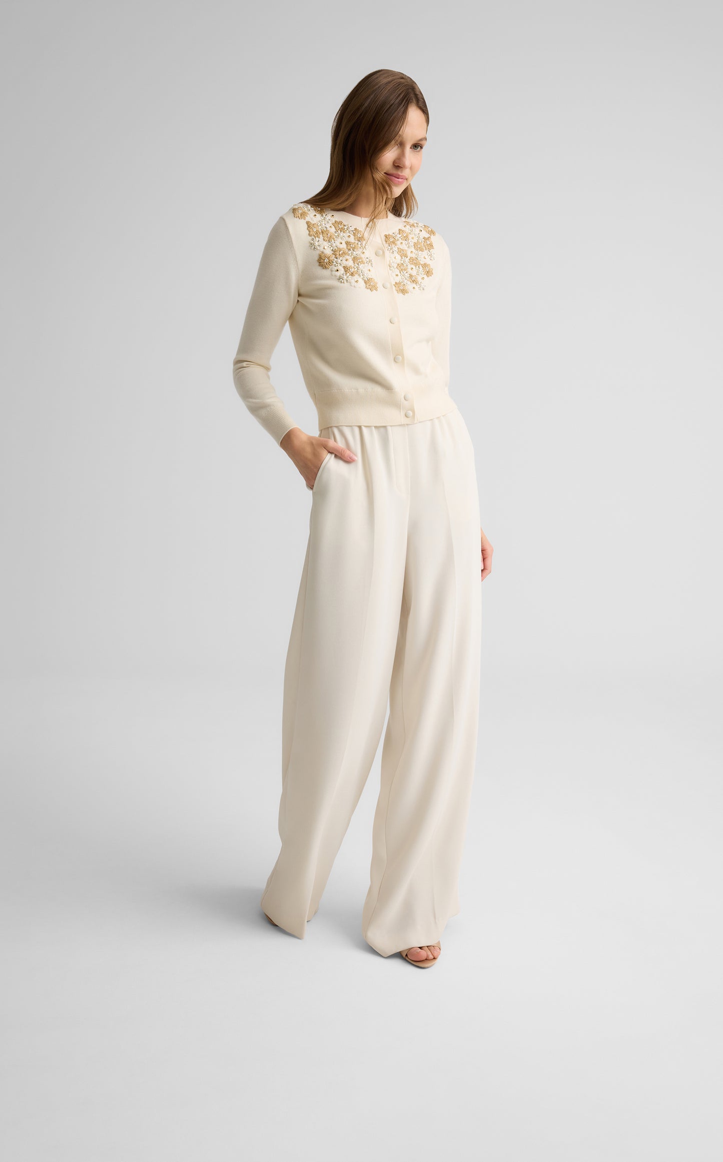 Seraphina Cardigan in Hand Beaded Knit