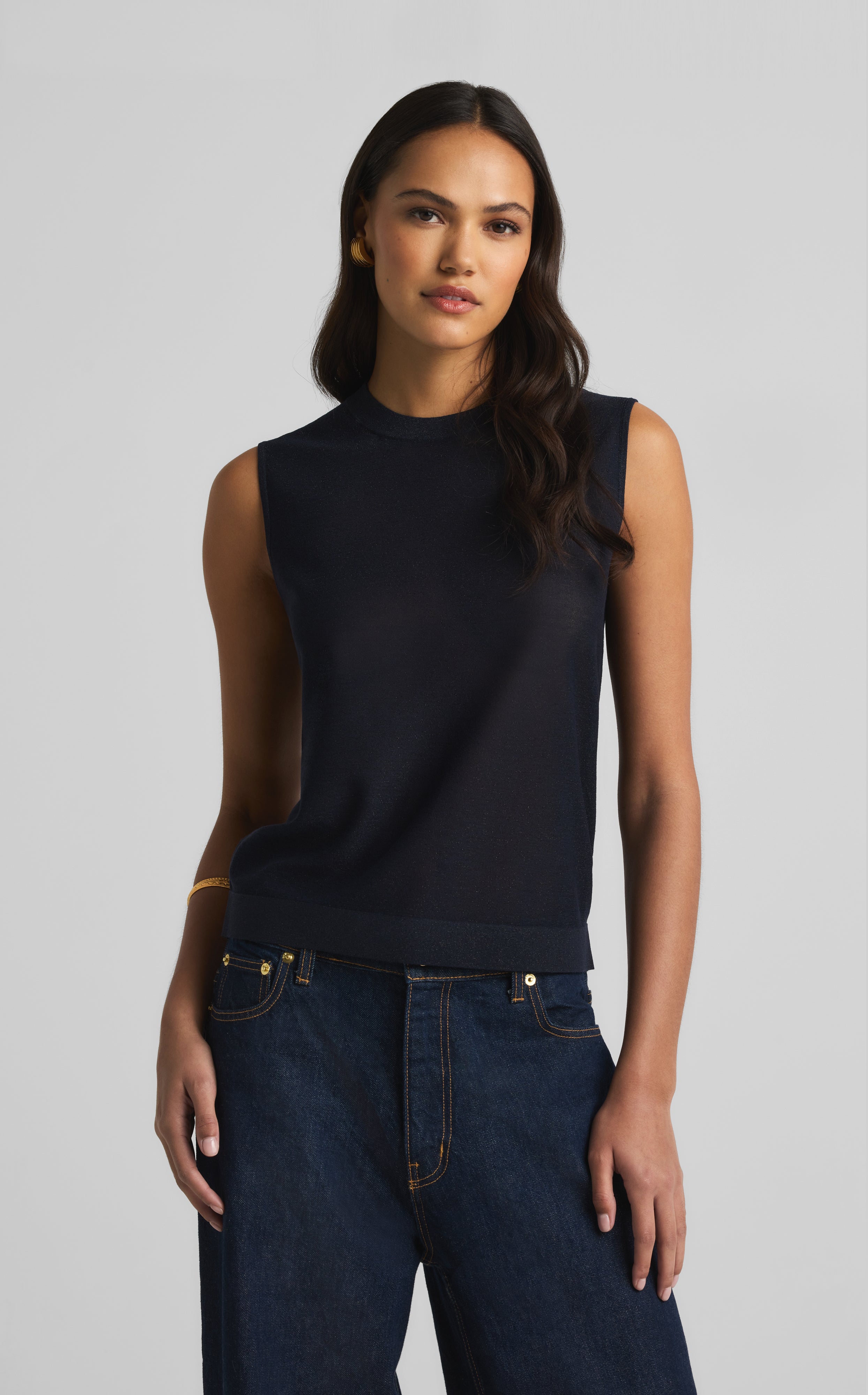 新品 5351 knit shell 46 Fine Lurex Shell – St. John Knits