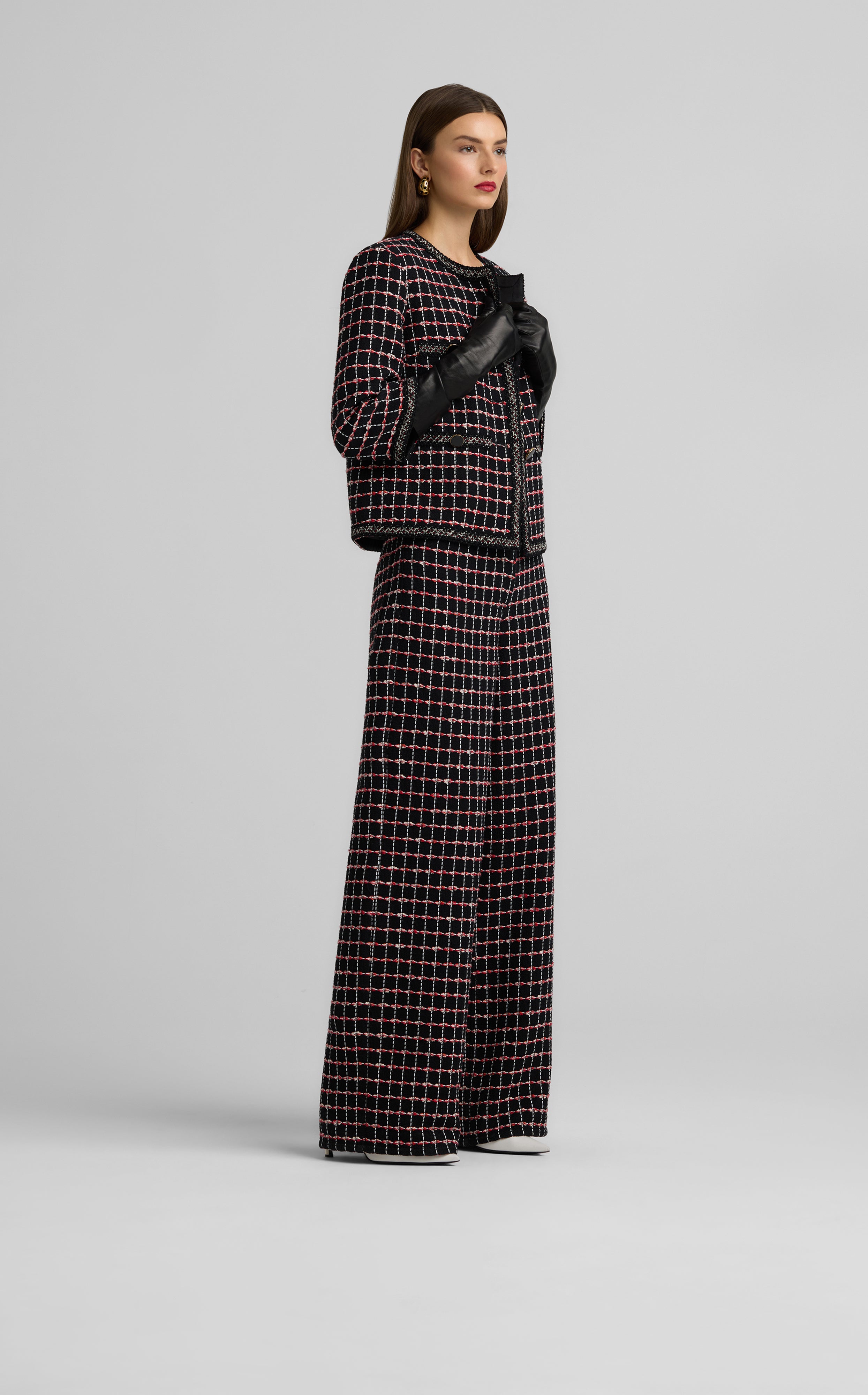 Windowpane Tweed Jacket – St. John Knits