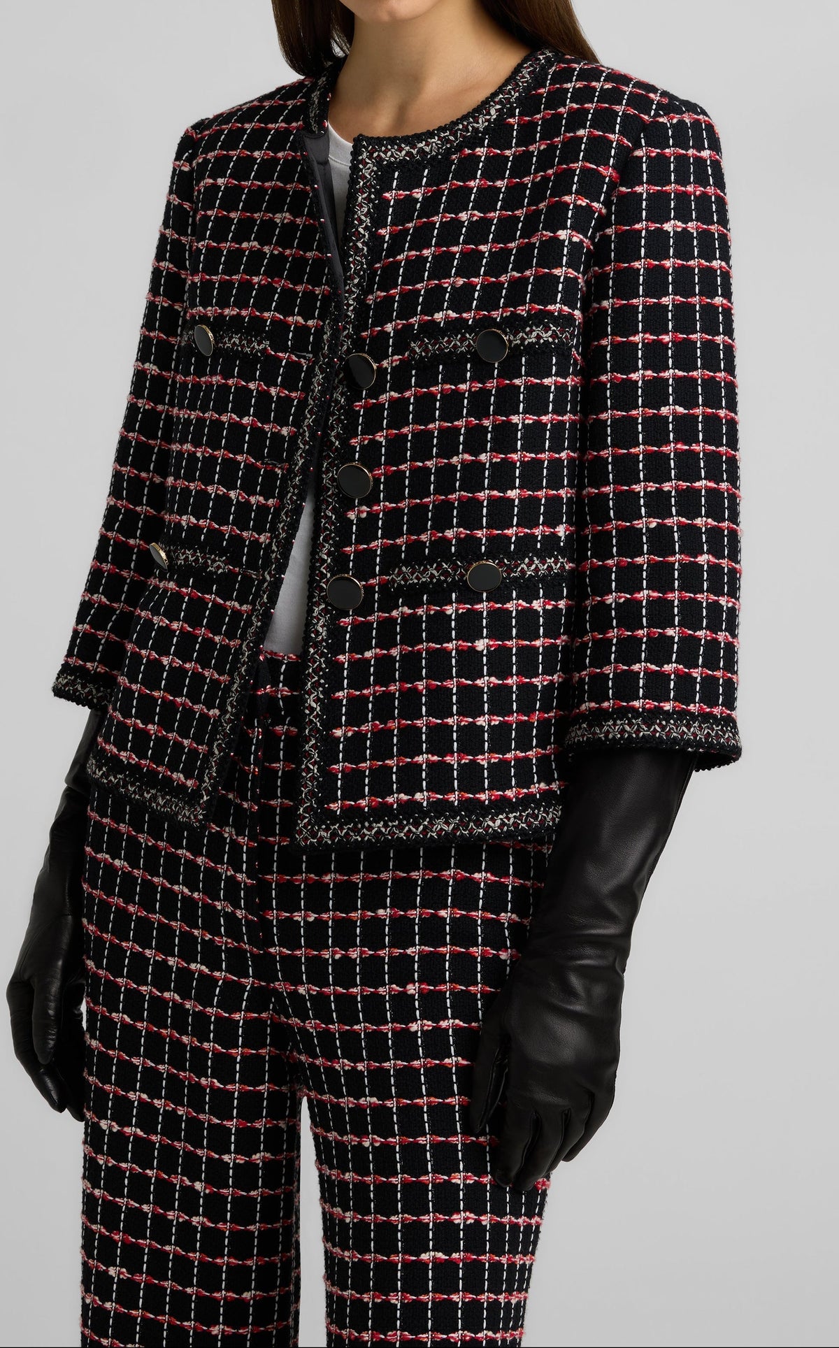 Windowpane Tweed Jacket