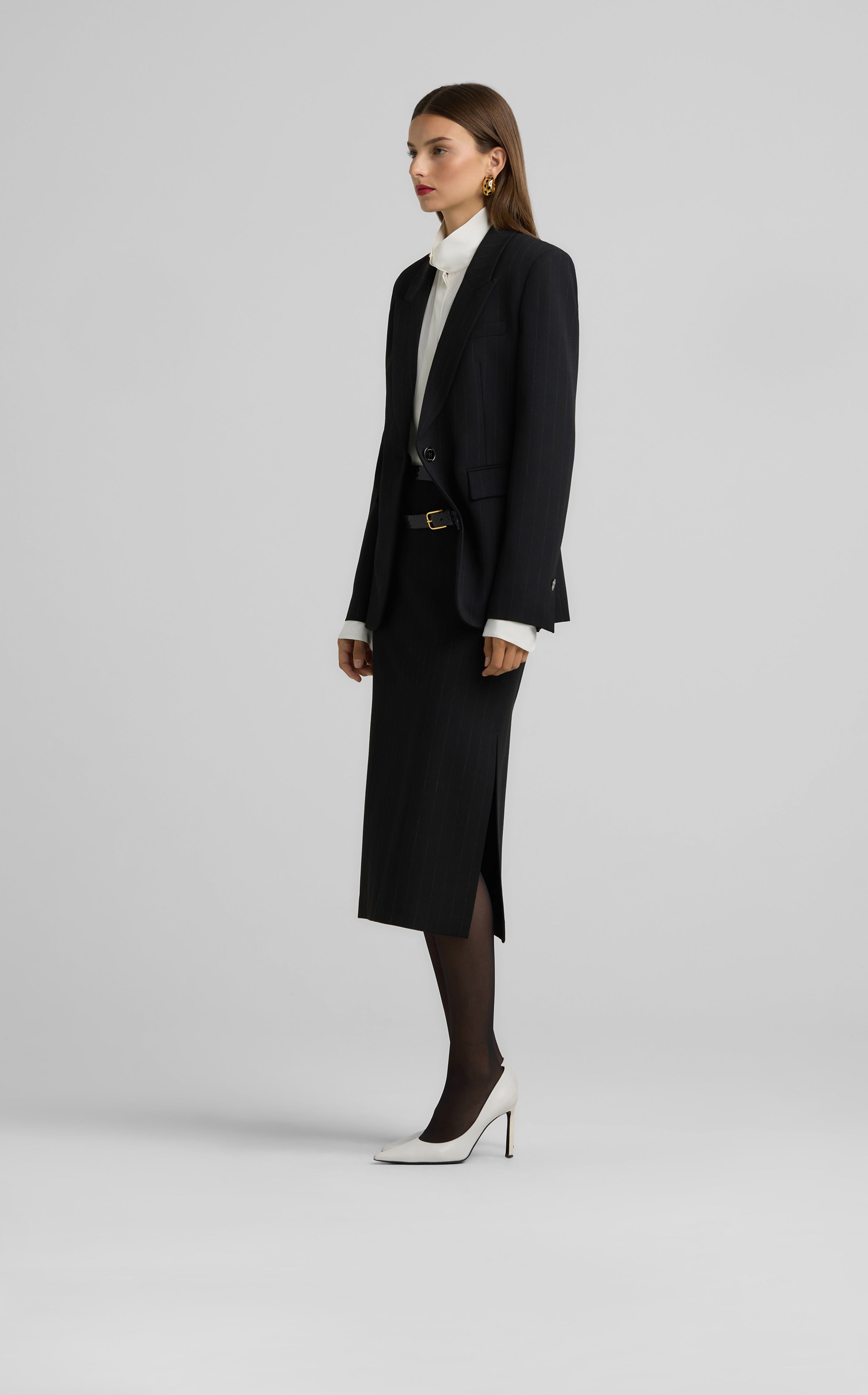 Pinstripe Suiting Jacket – St. John Knits