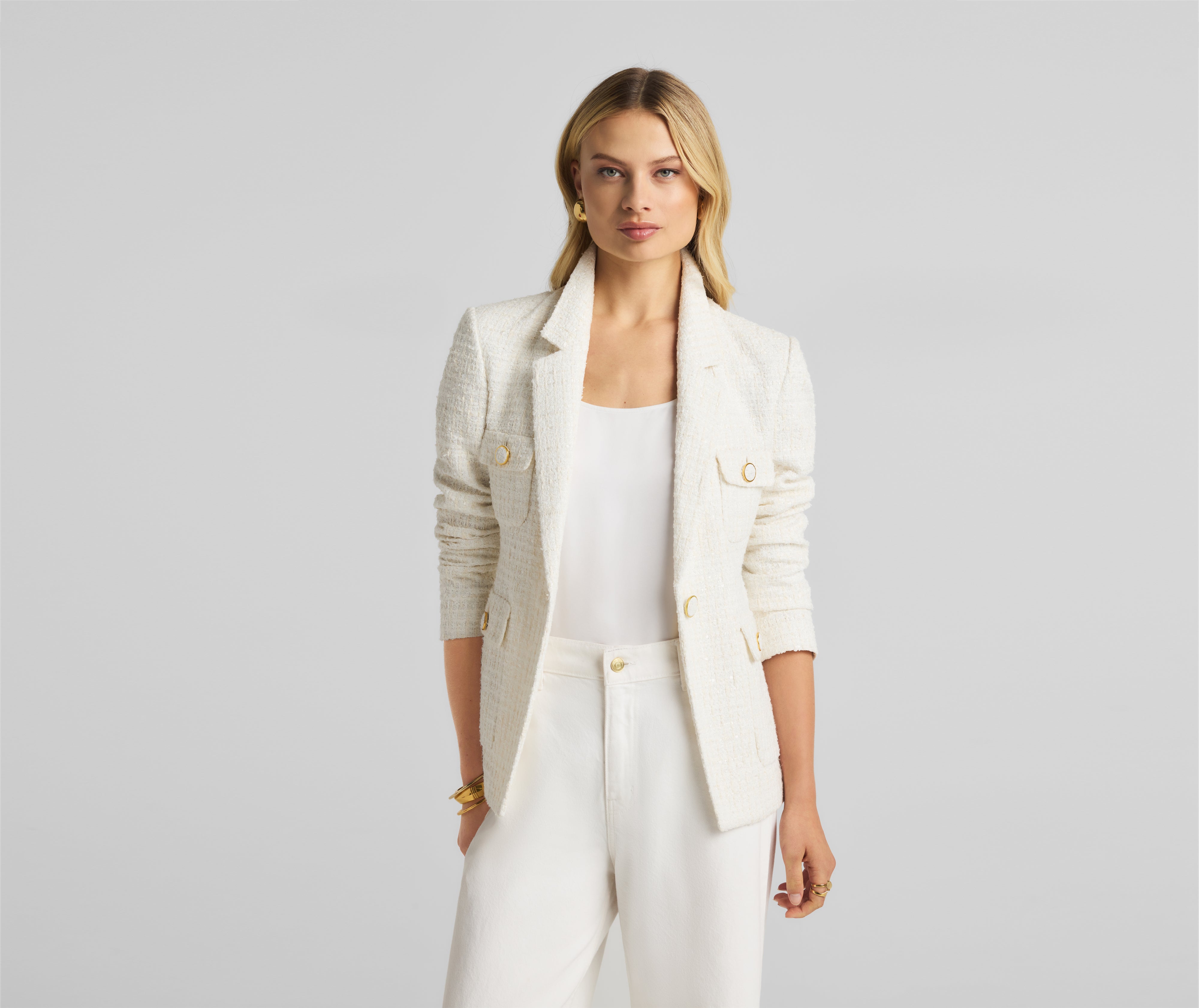 ジャケット DUNST Women Jackets UDSW5A105WTWHITE White Women Quilted Hooded Neck Jacket - White | Benetton