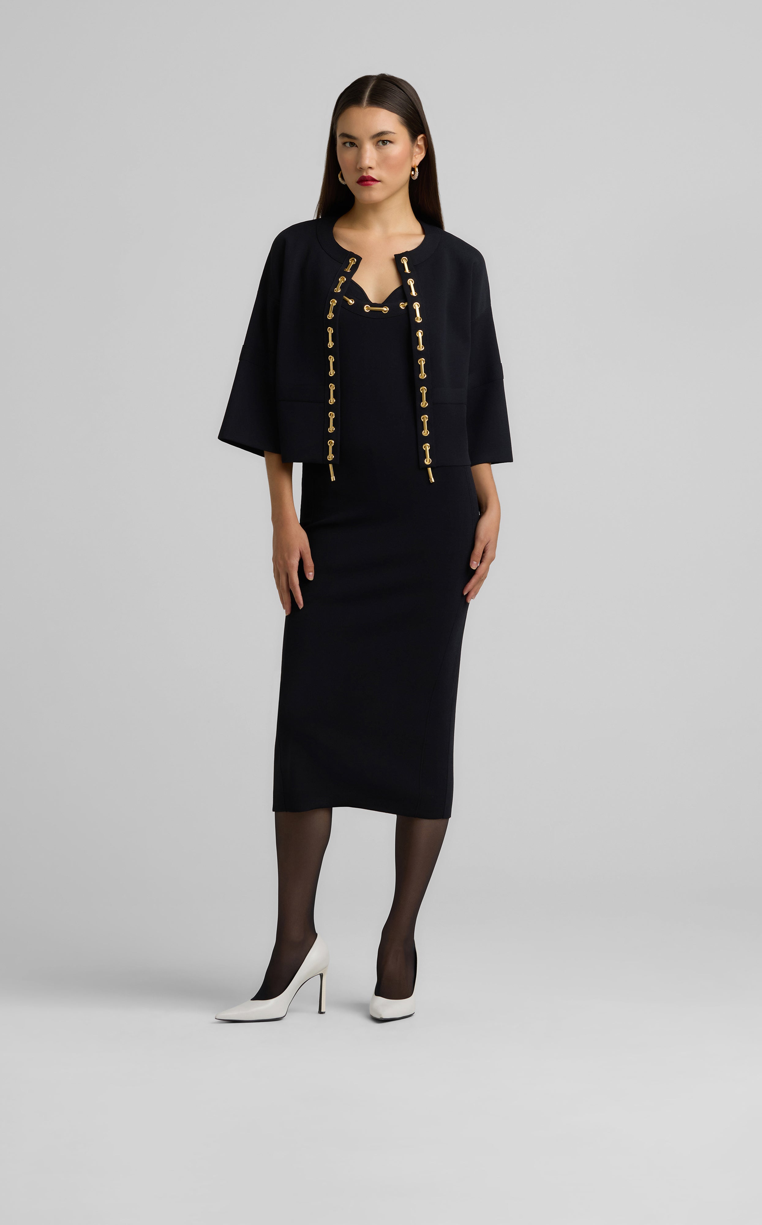 Chain Detail Milano Jacket – St. John Knits