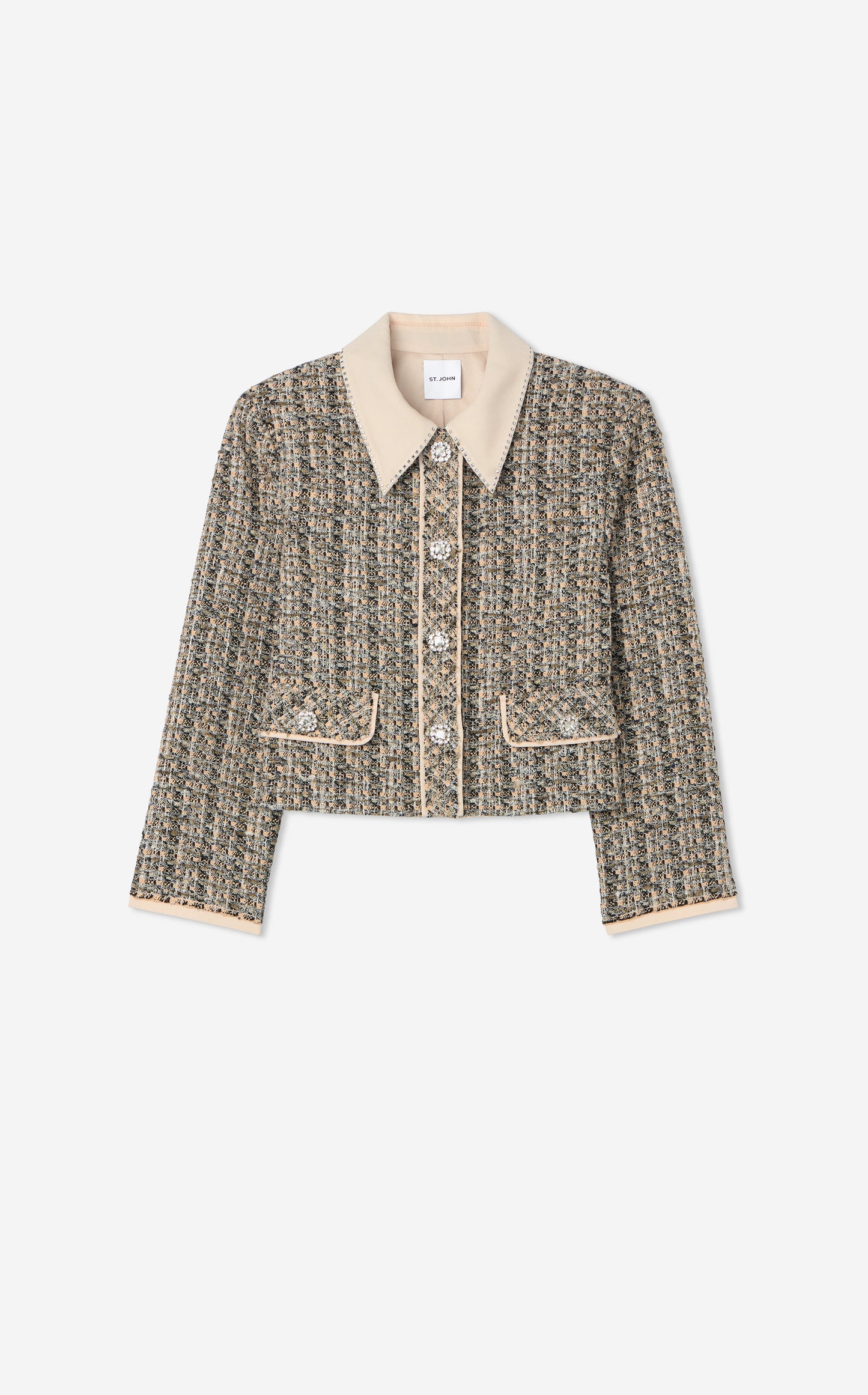 Metallic Tweed Collage Jacket