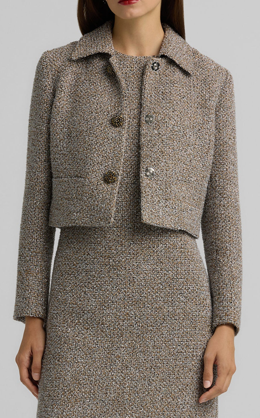 Lurex Eyelash Tweed Jacket