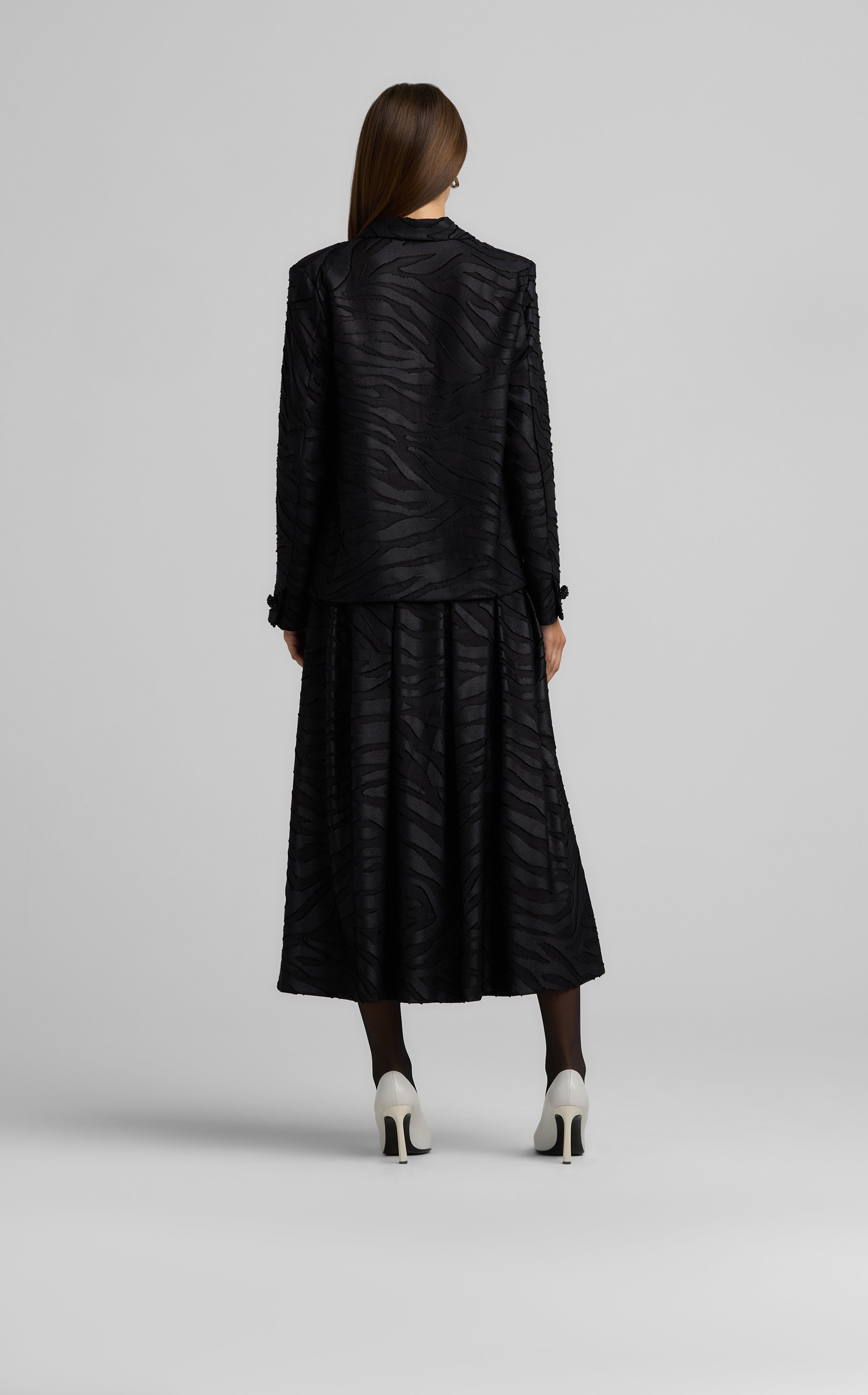 Tonal Zebra Print Jacket – St. John Knits