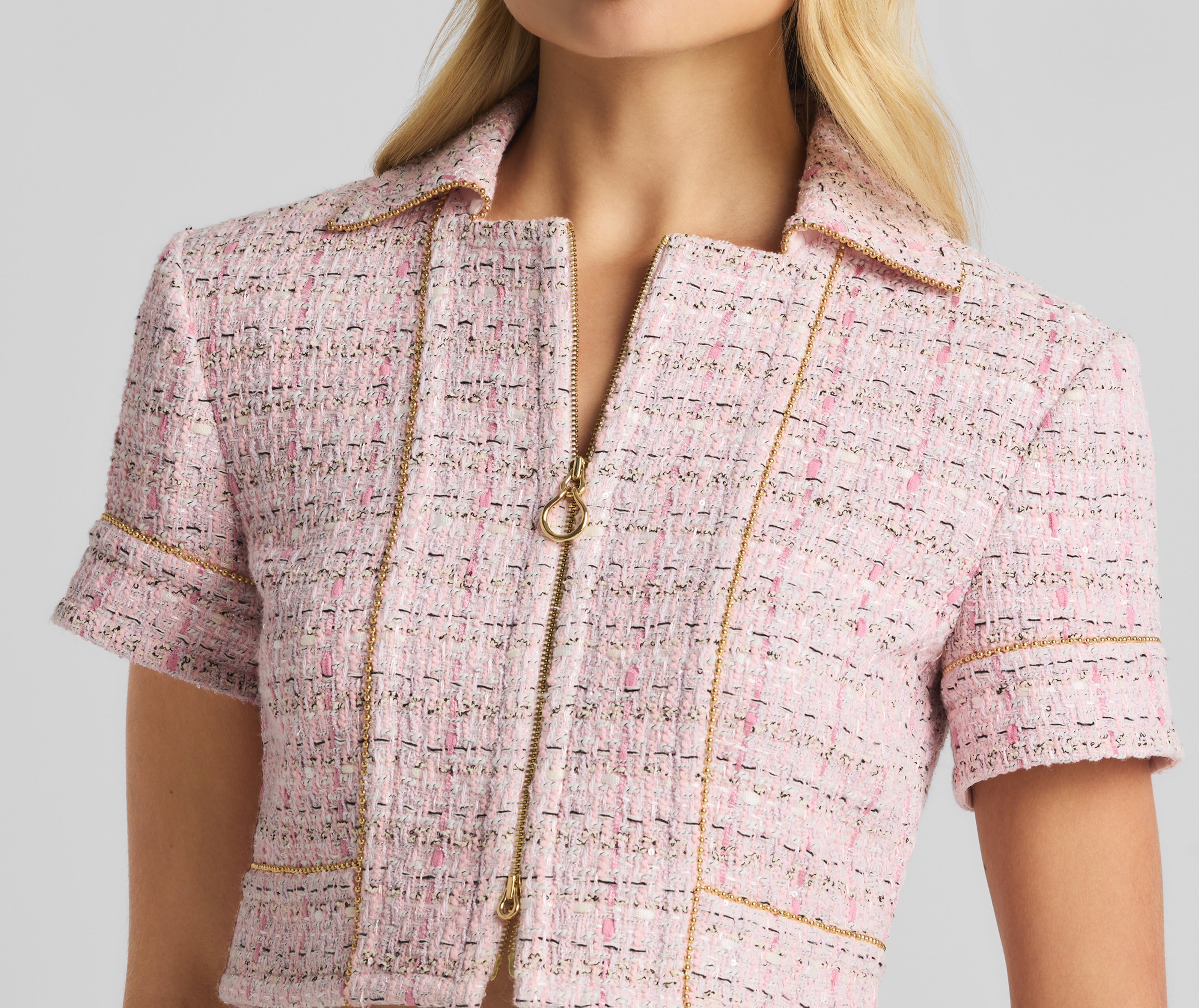 Lurex Tweed Cropped Jacket – St. John Knits