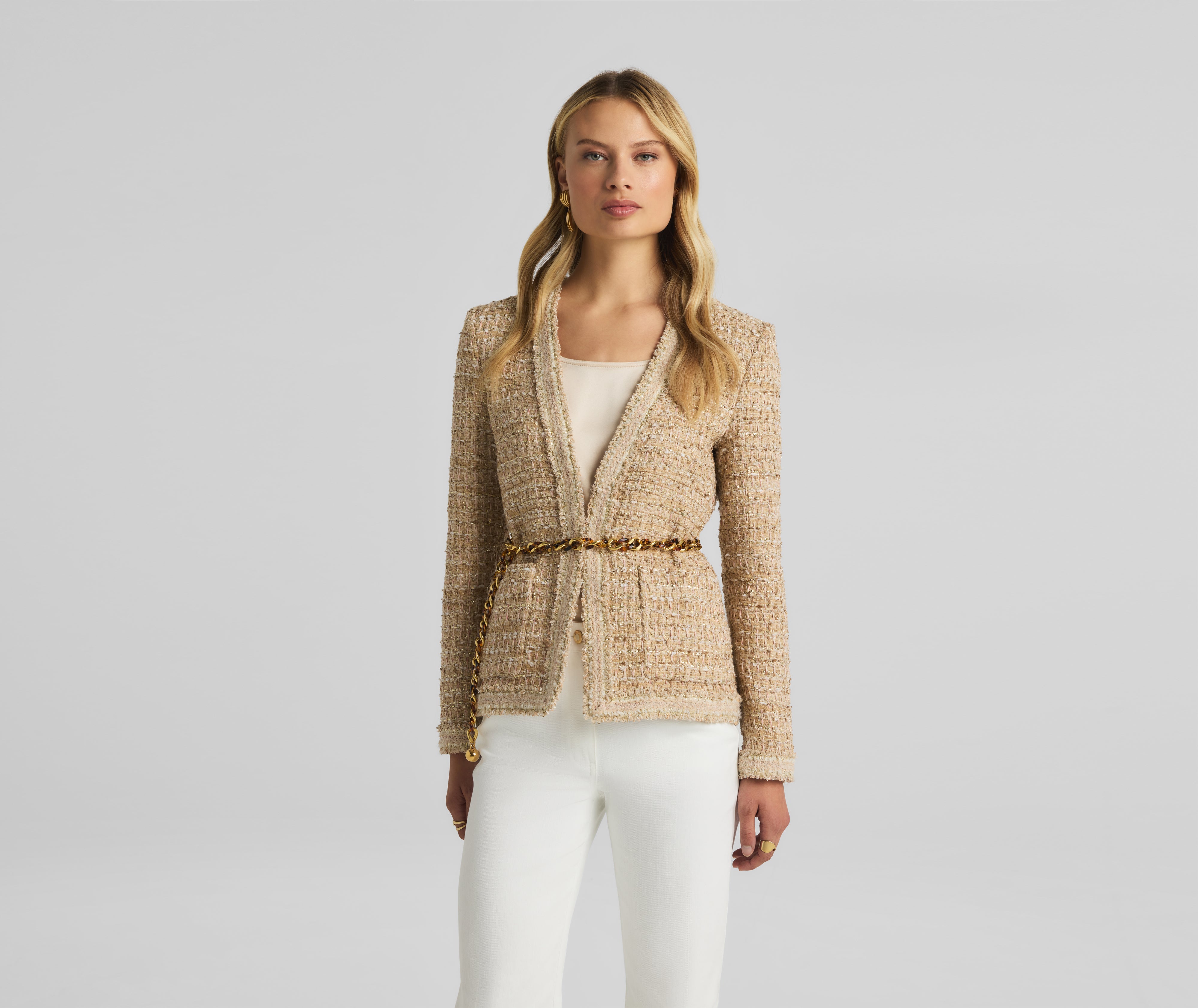 Josie Jacket in Linden Tweed – St. John Knits
