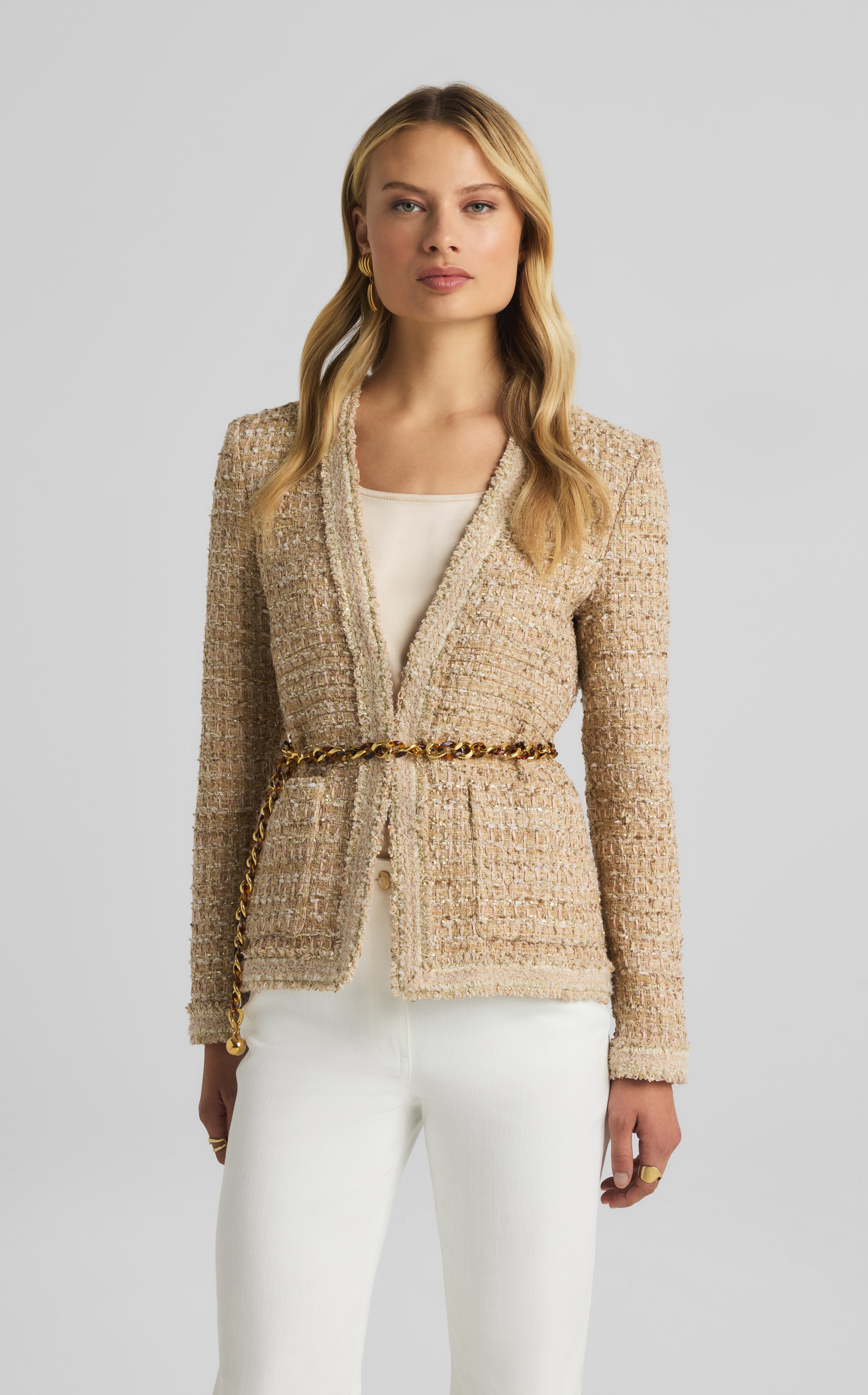 Josie Jacket in Linden Tweed – St. John Knits