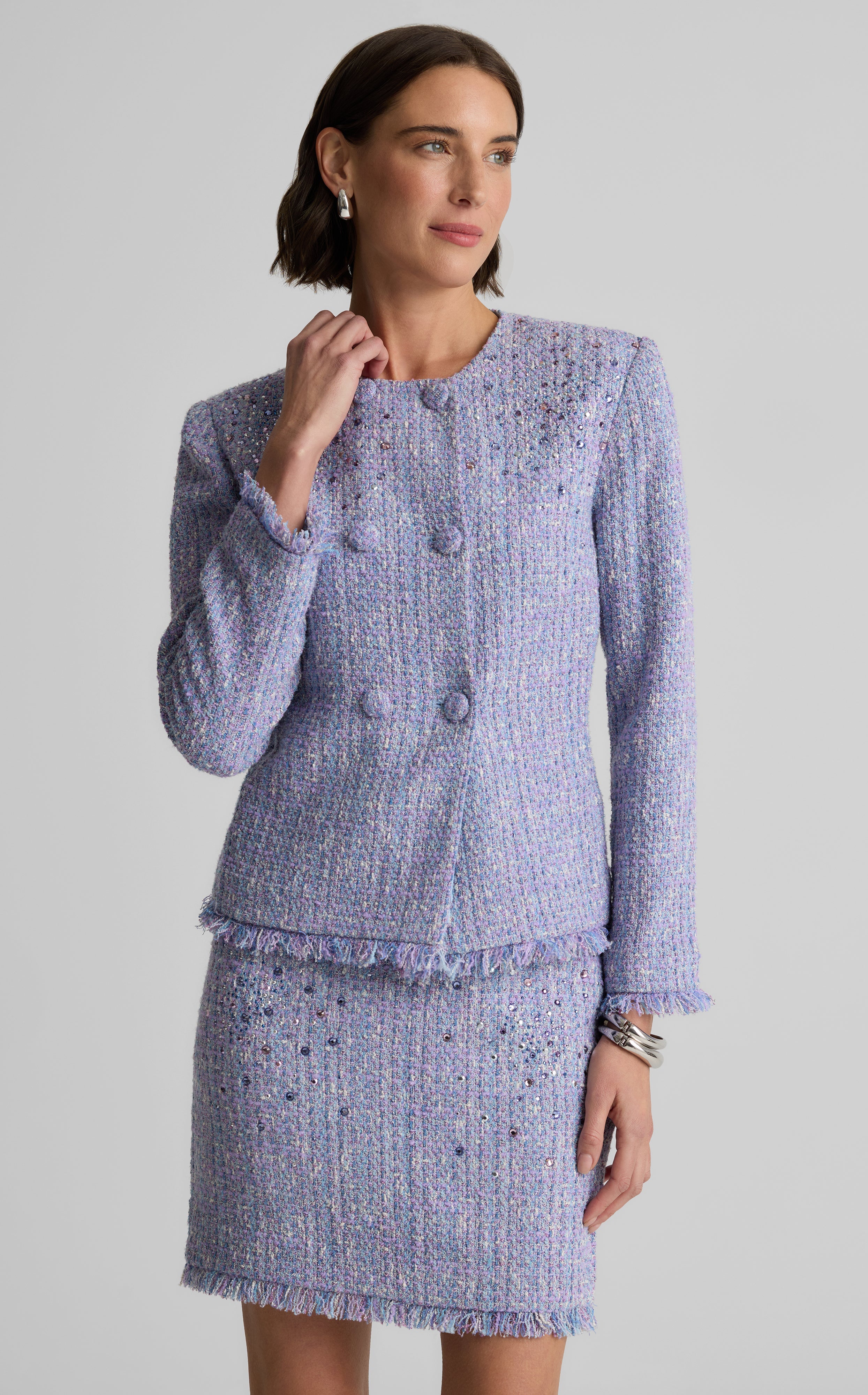 Sinclair Jacket in Monroe Tweed – St. John Knits
