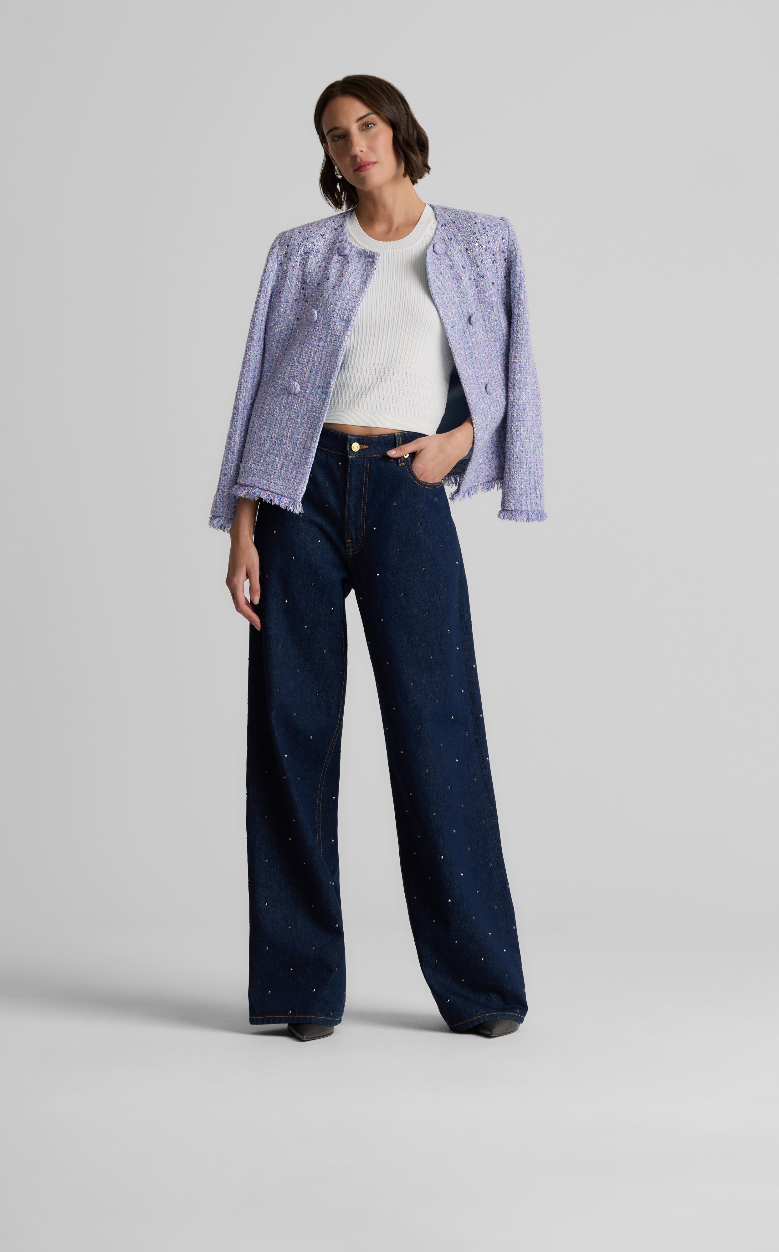 Sinclair Jacket in Monroe Tweed – St. John Knits
