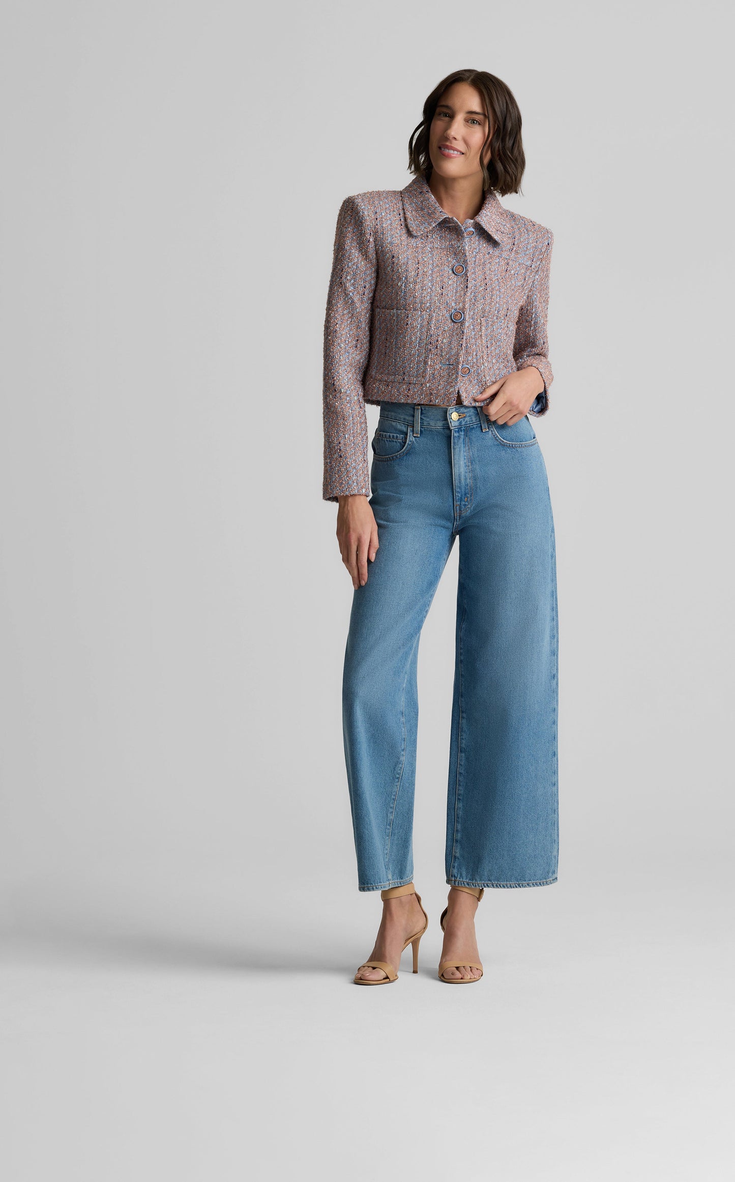 Naomi Jacket in Azure Tweed