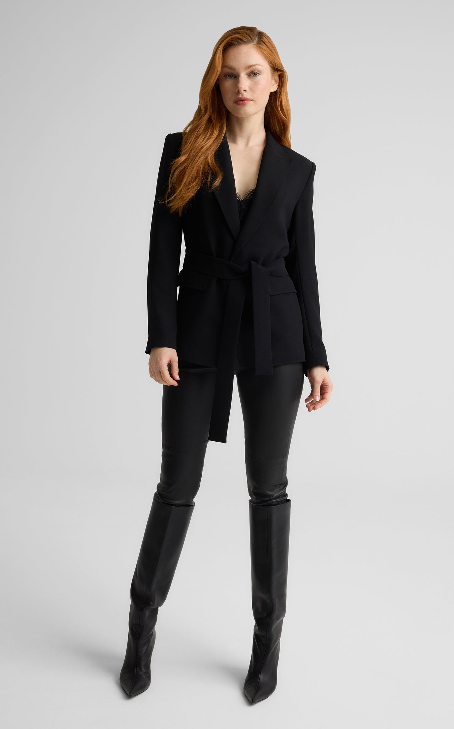 Juliana Jacket in Satin Back Crepe