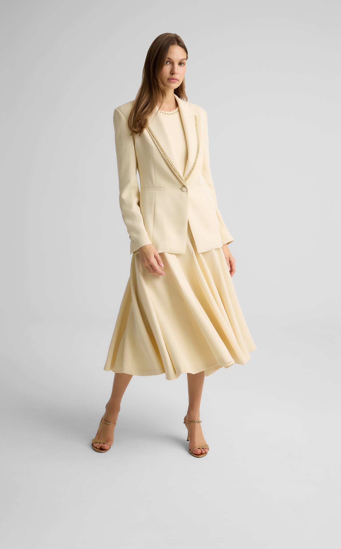 Elvie Jacket in Stretch Italian Viscose Blend