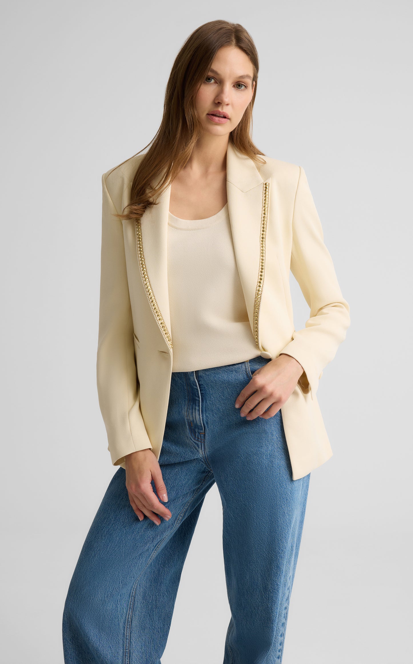 Elvie Jacket in Stretch Italian Viscose Blend