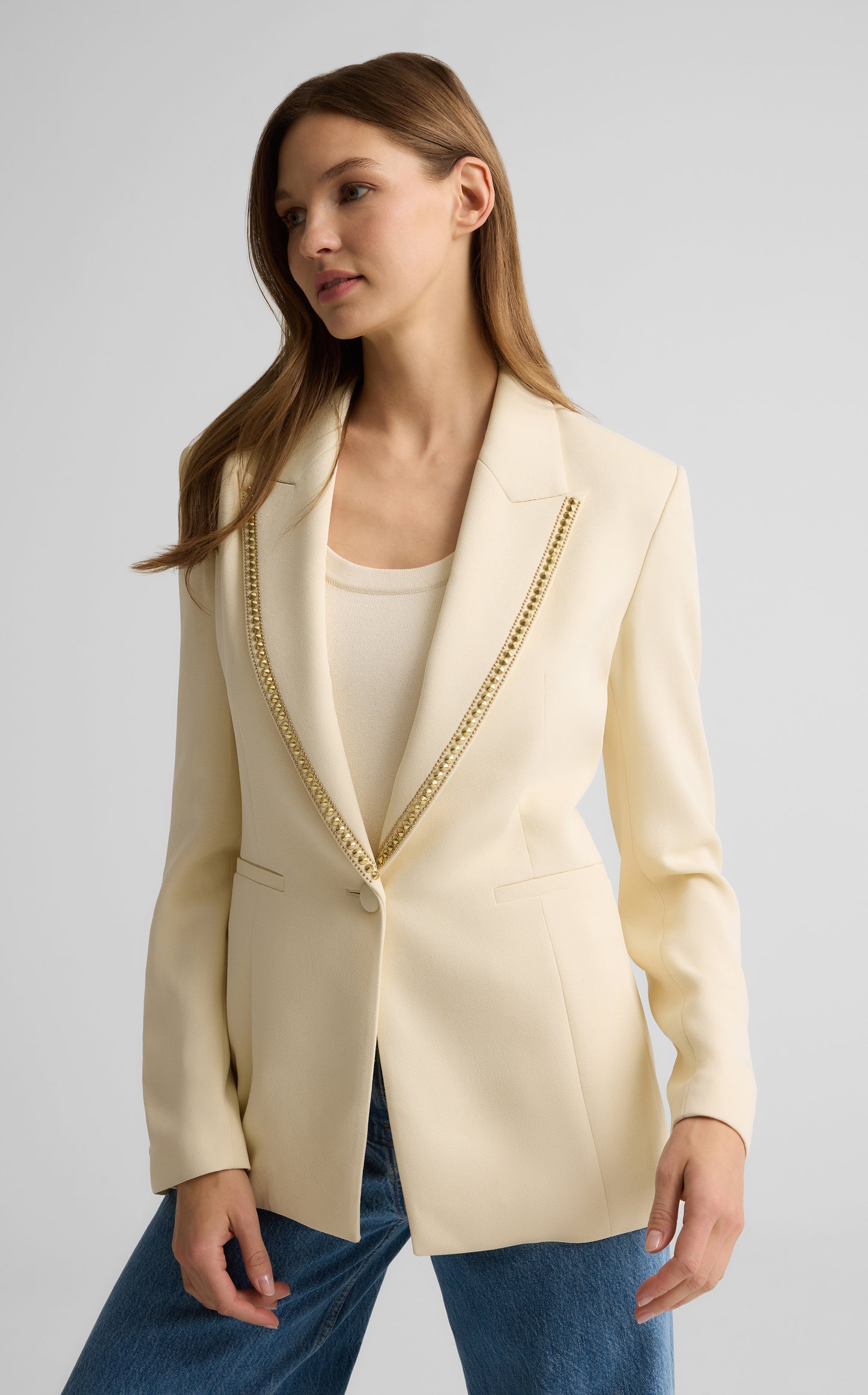 Elvie Jacket in Stretch Italian Viscose Blend