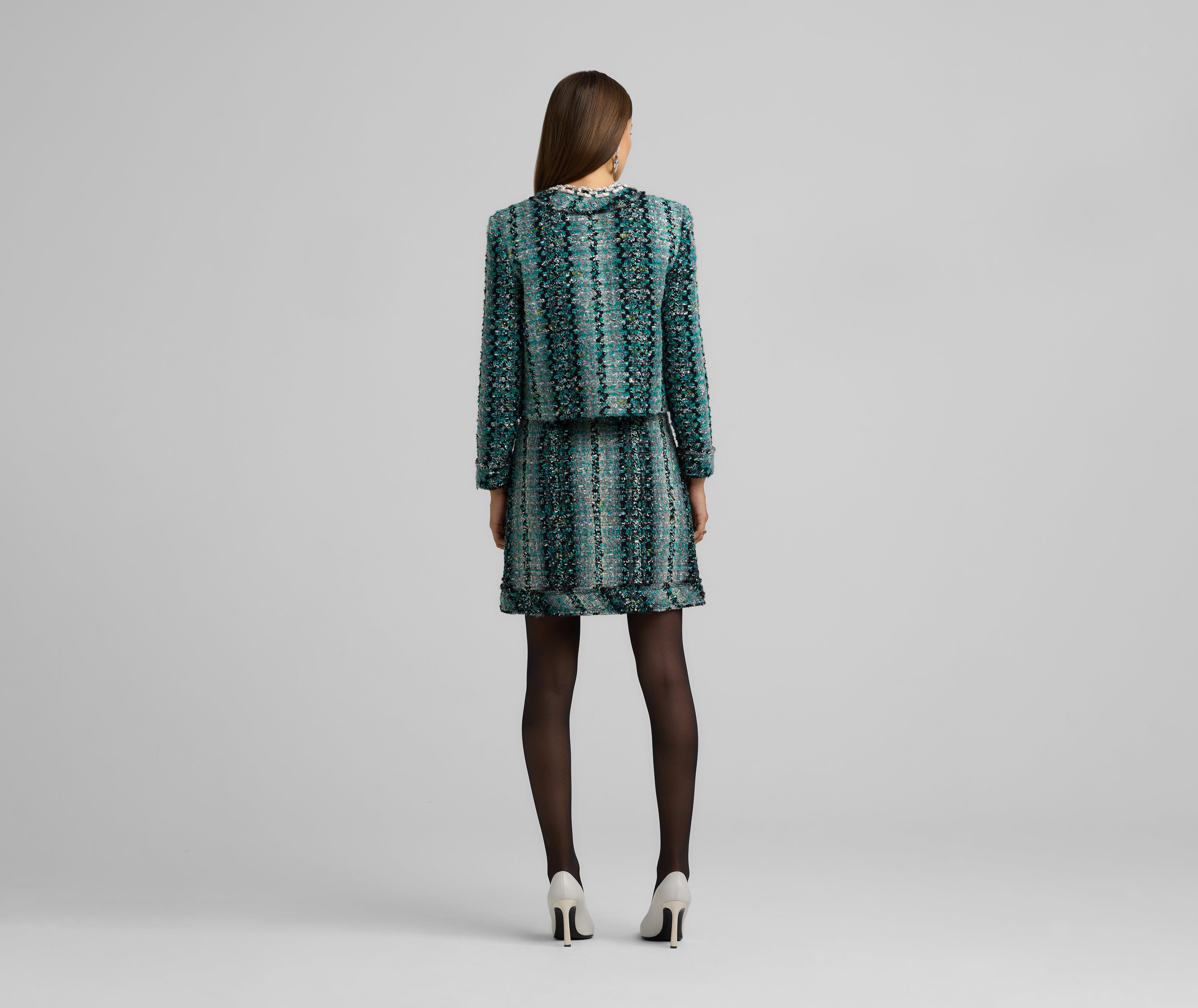 Foiled Tweed Skirt – St. John Knits