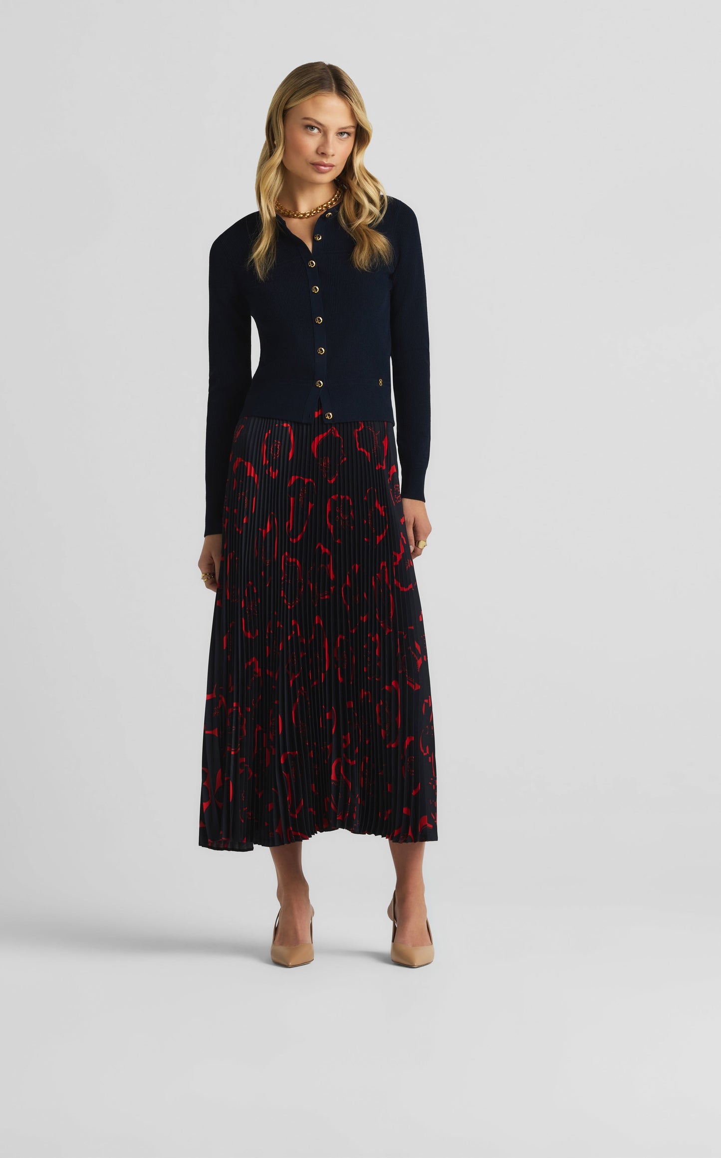 Vintage Floral Print Skirt