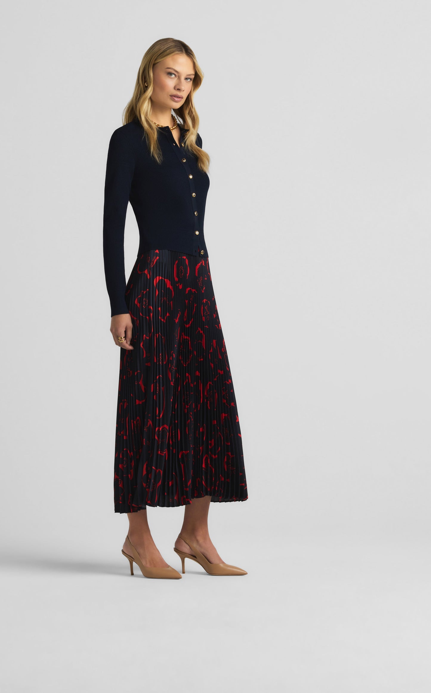 Vintage Floral Print Skirt