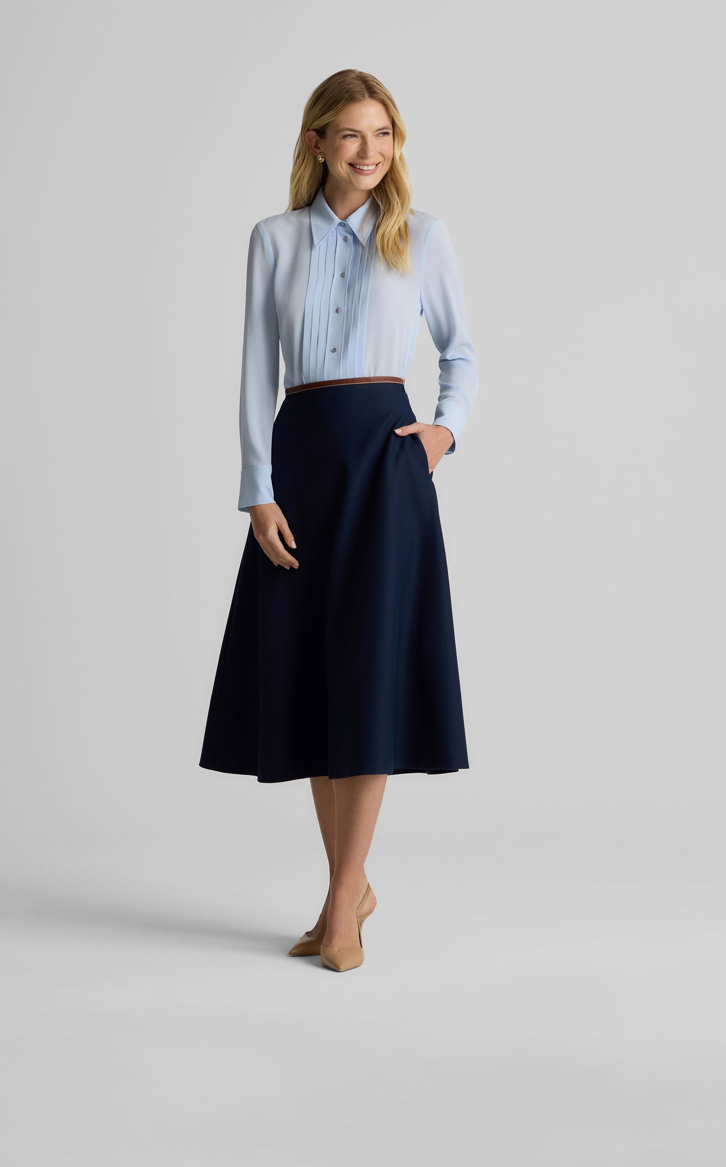 Rowan Skirt in Stretch Gabardine