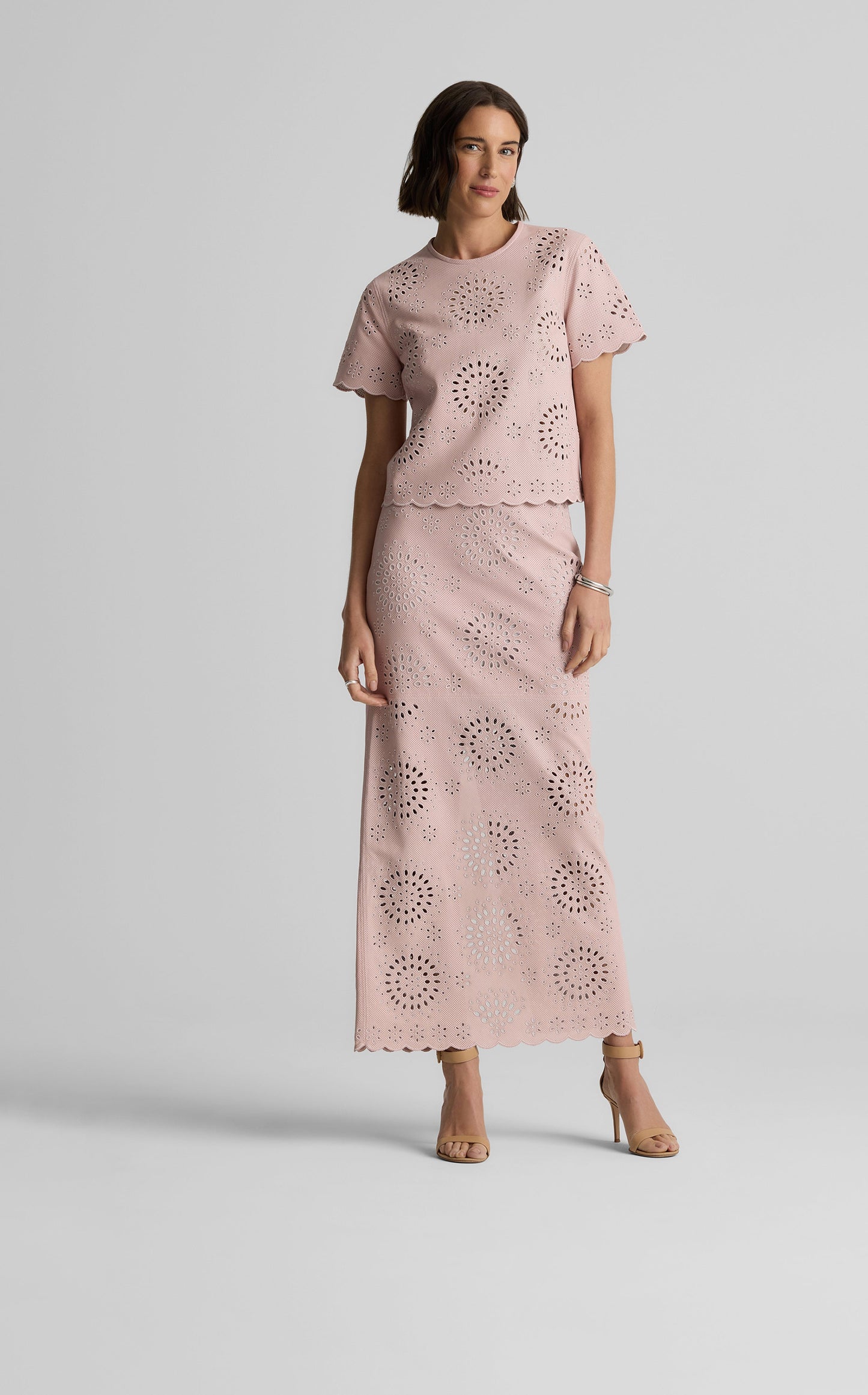 Quinn Skirt in Laser Cut Leather