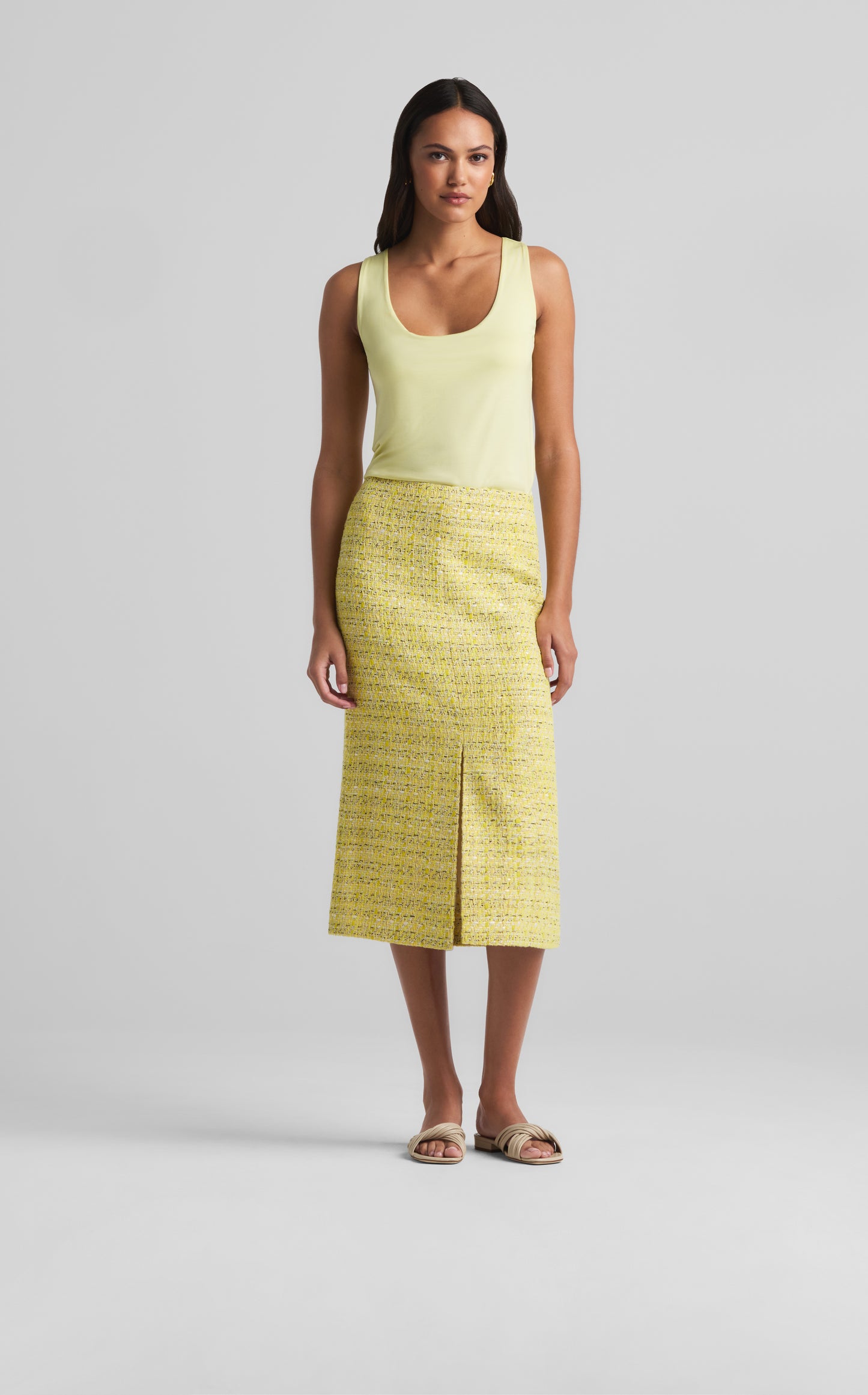 Lightweight Lurex Tweed Skirt