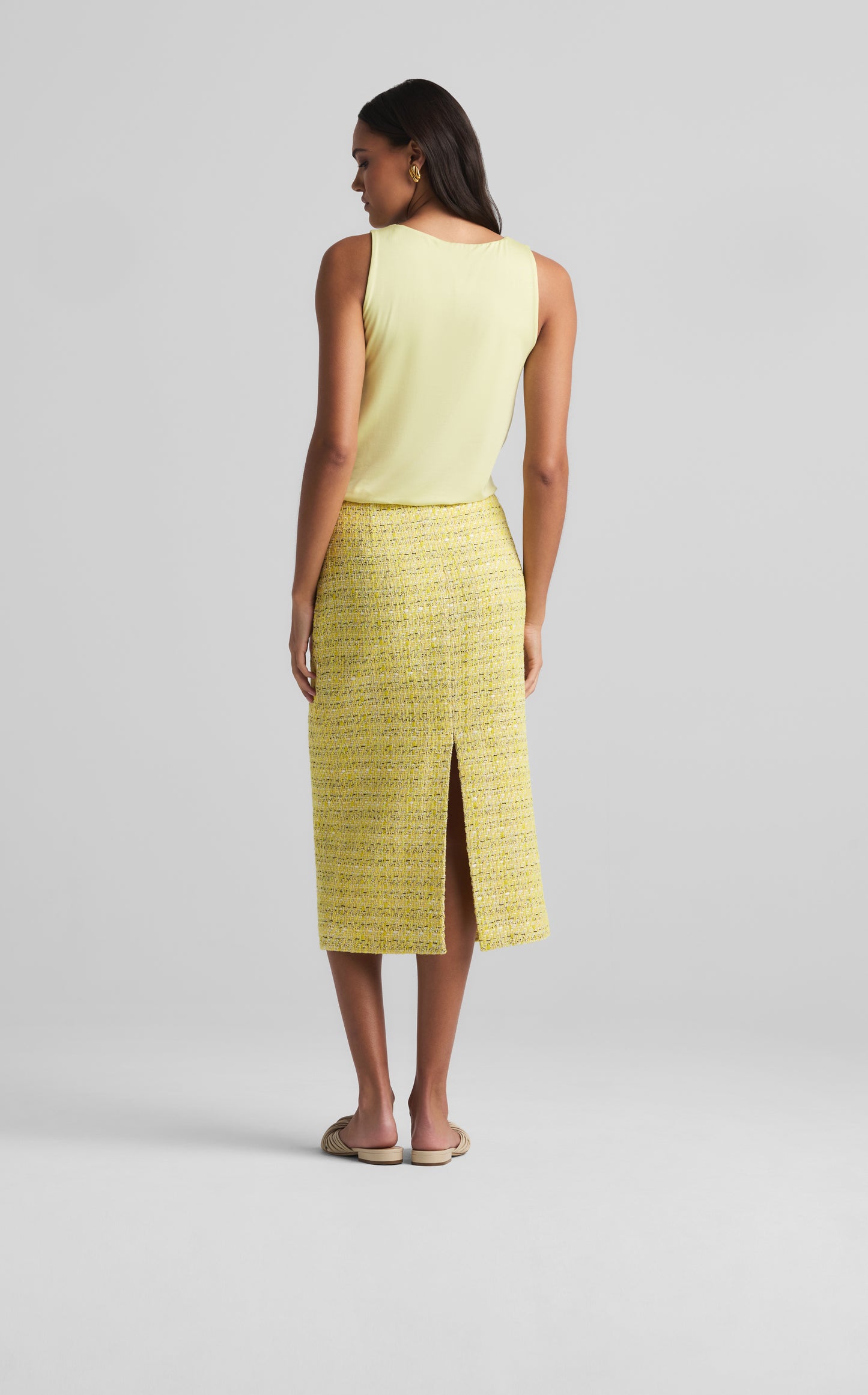 Lightweight Lurex Tweed Skirt