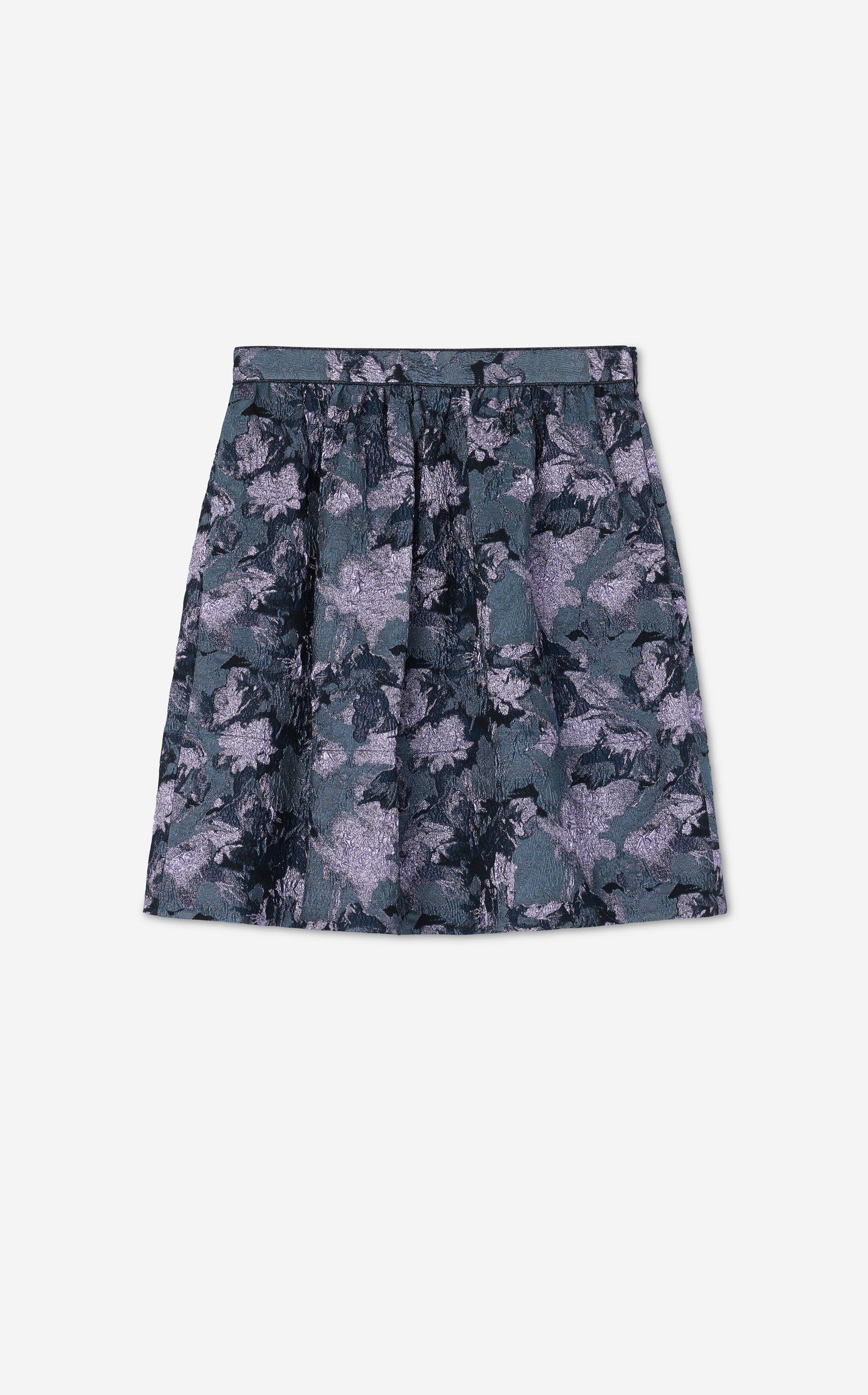 Metallic Floral Gaufre Skirt