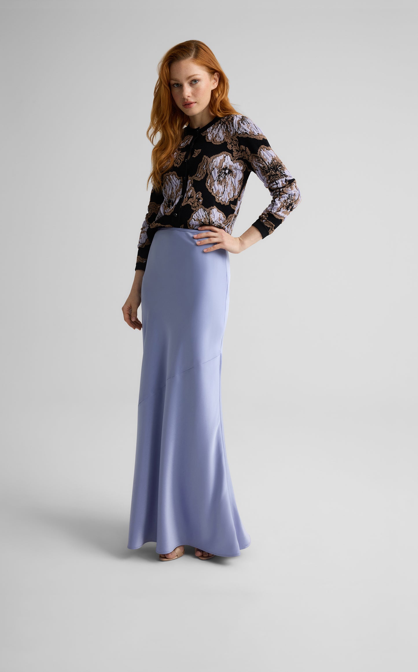 Beverly Skirt in Liquid Satin