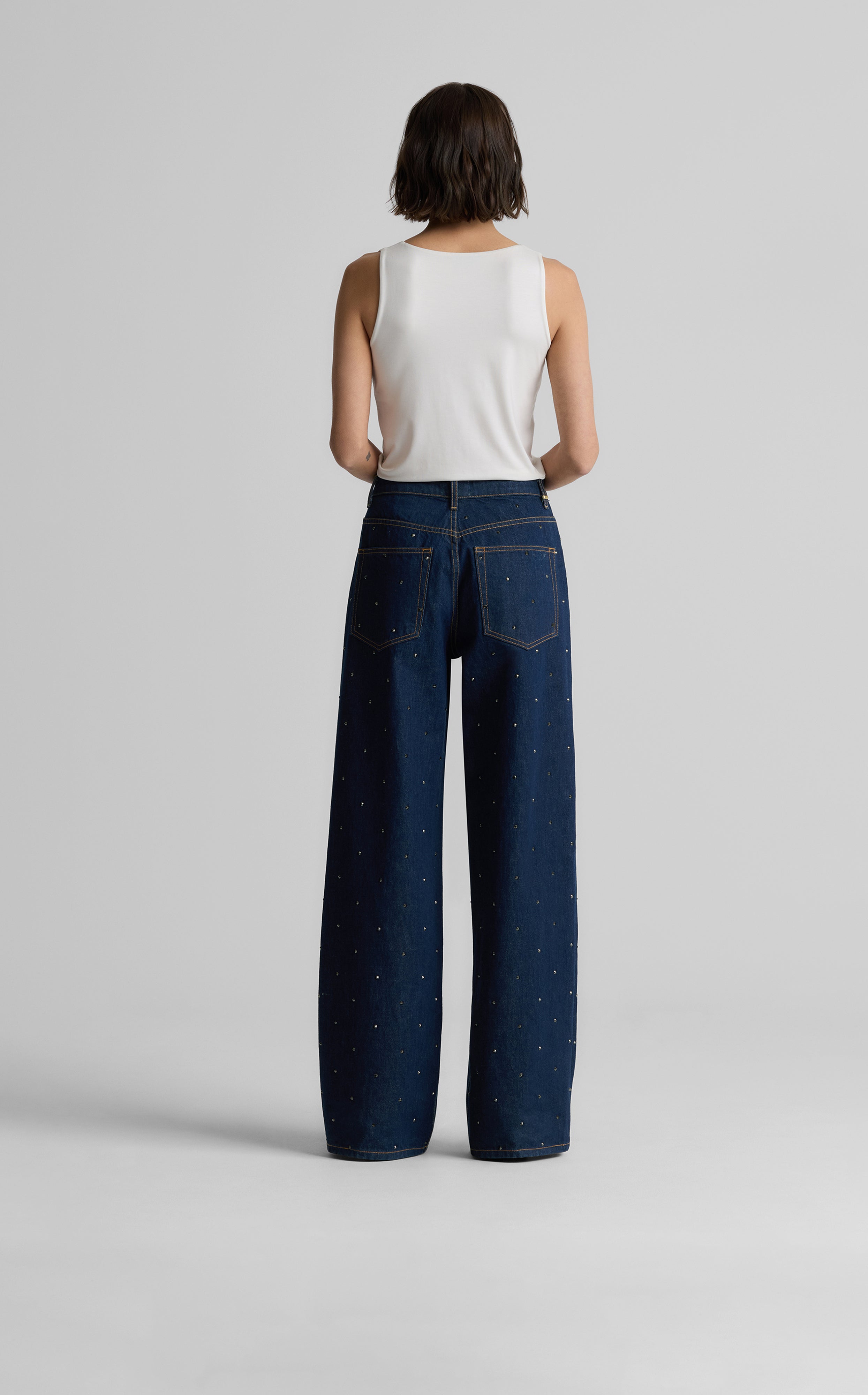 Aaliyah Rhinestone Embellished Denim – St. John Knits