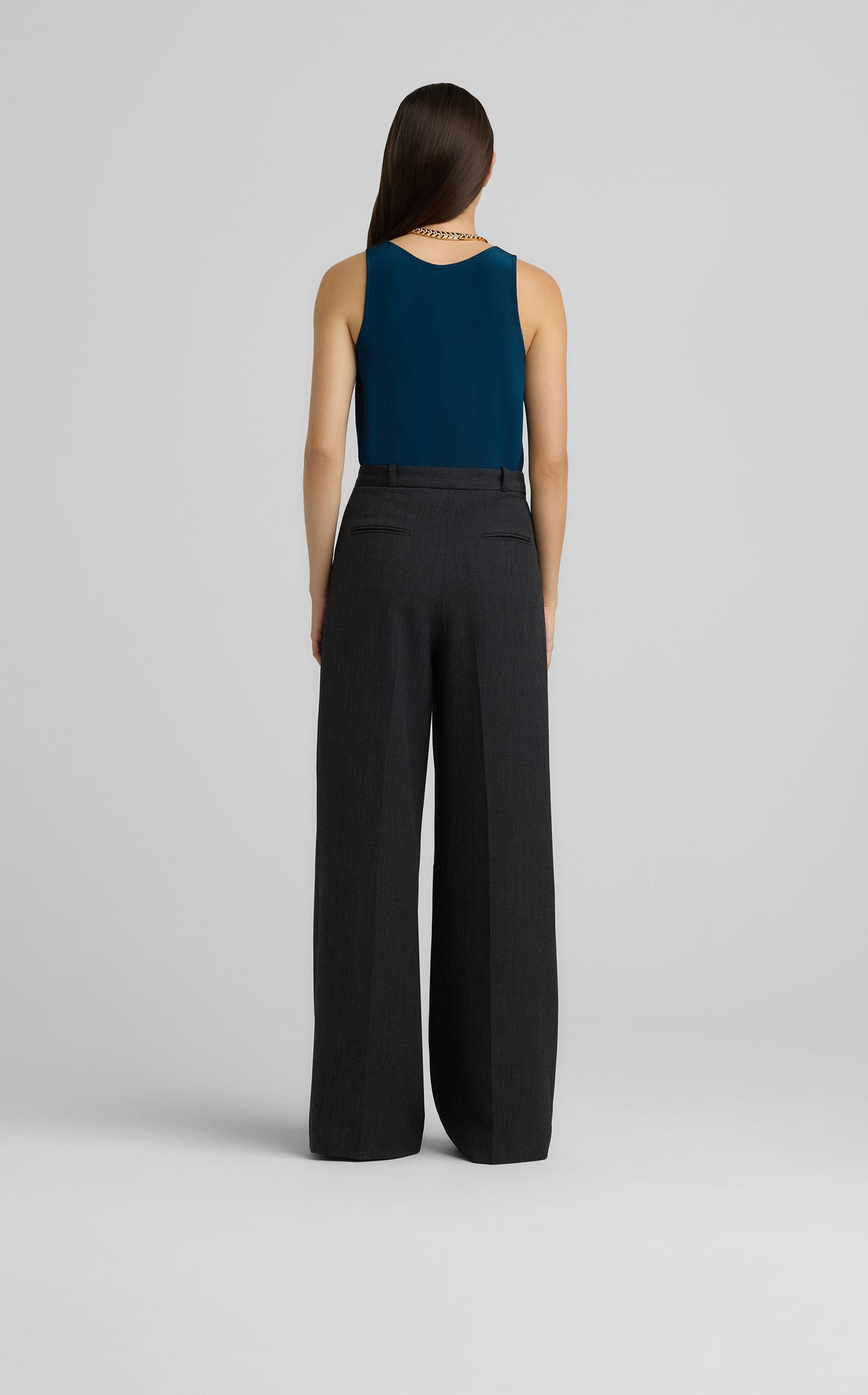 Silk Crepe de Chine Shell - Juniper