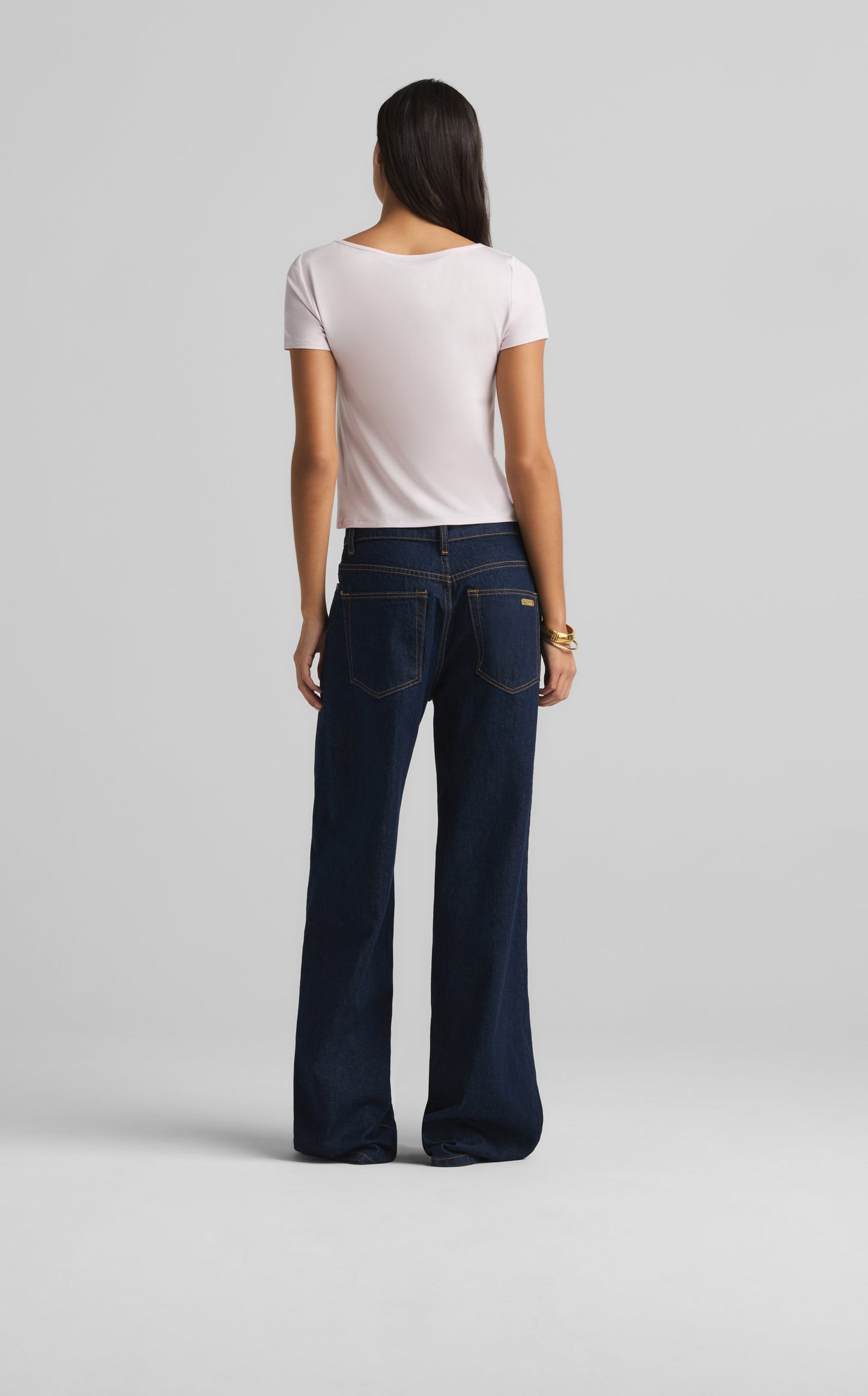 Polished Stretch Cowl Neck Top