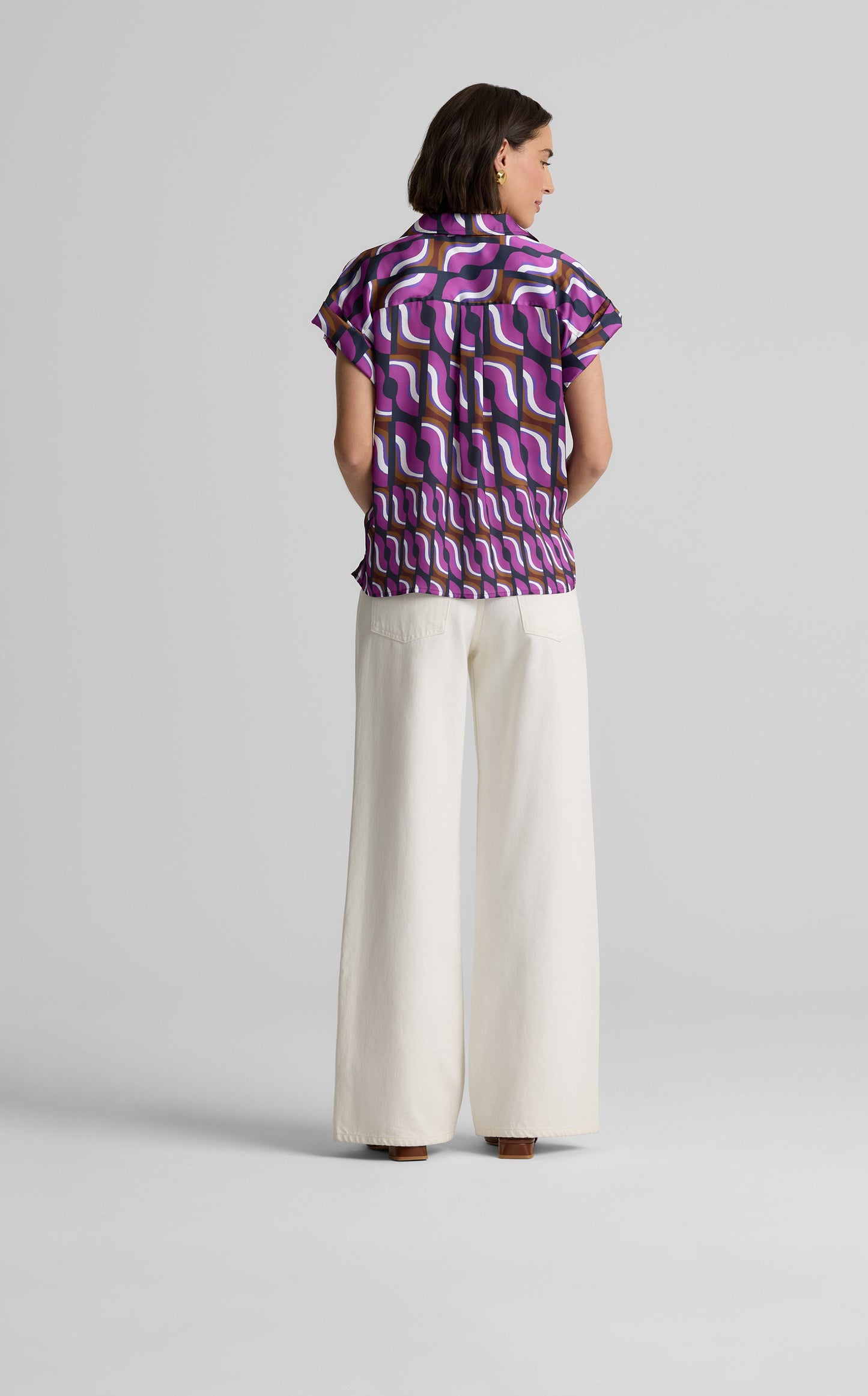 Taylor Top in Vintage Block Print