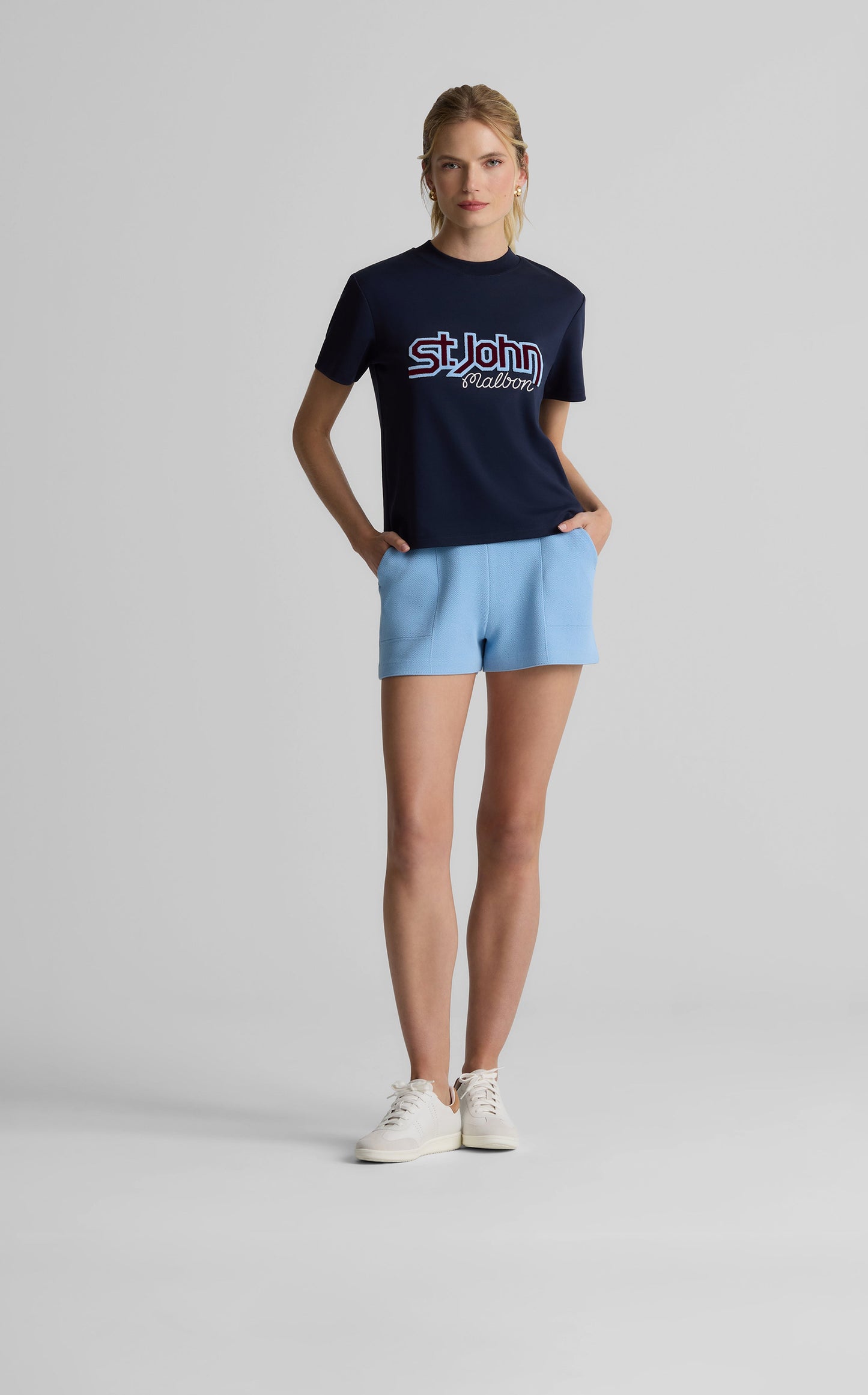 St. John x Malbon Vintage Logo Cotton Tee