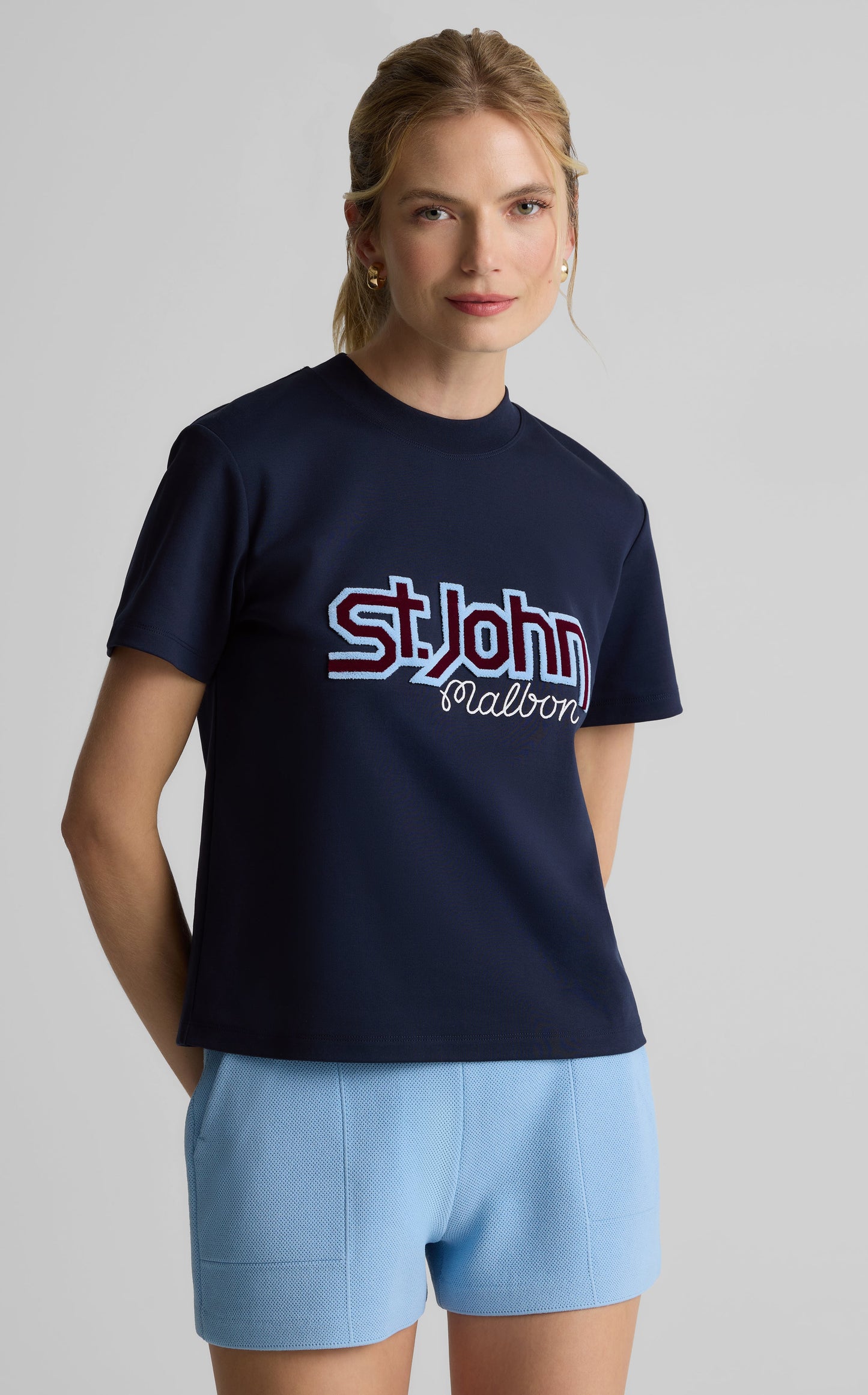 St. John x Malbon Vintage Logo Cotton Tee