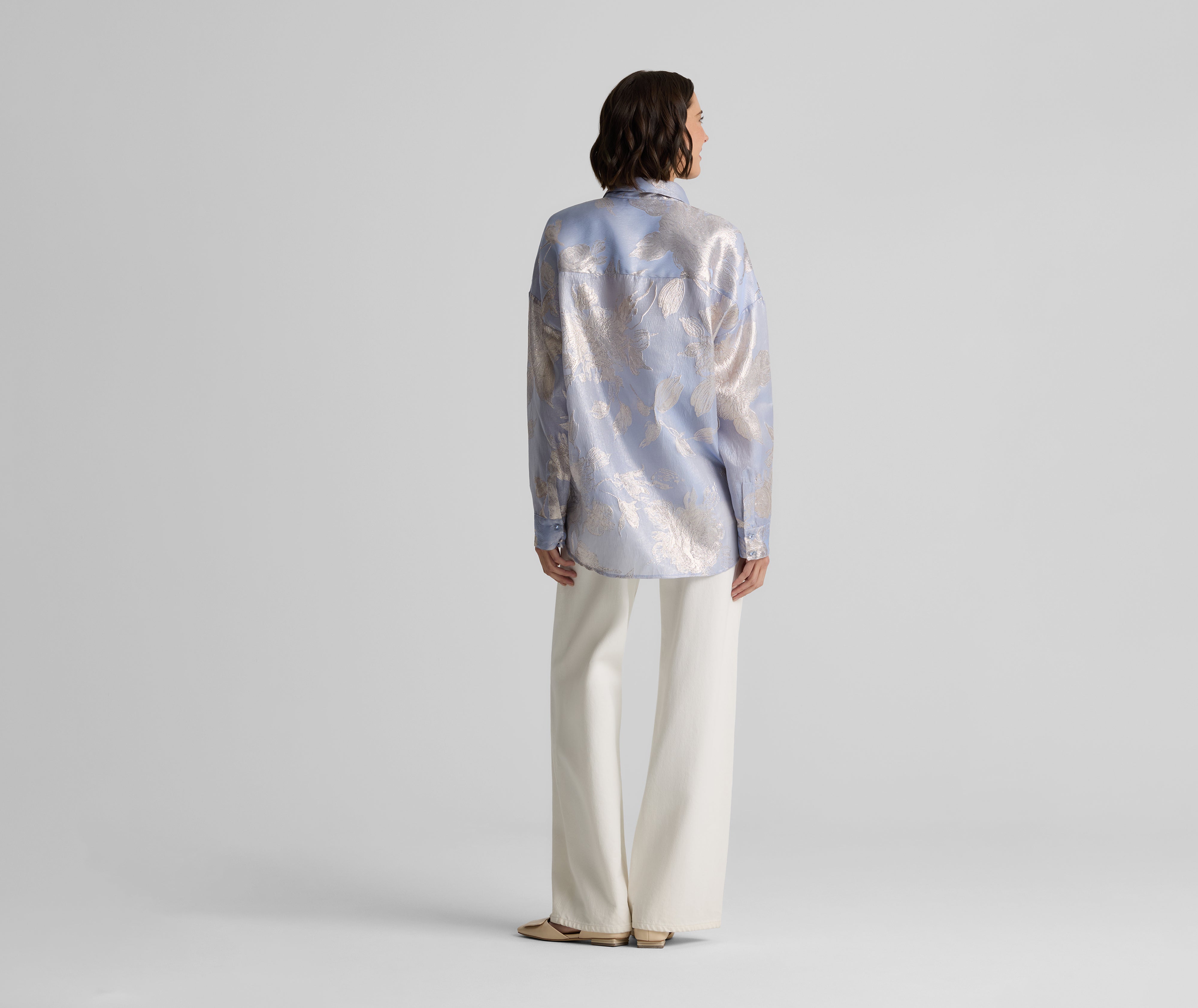 Sharon Top in Floral Jacquard – St. John Knits