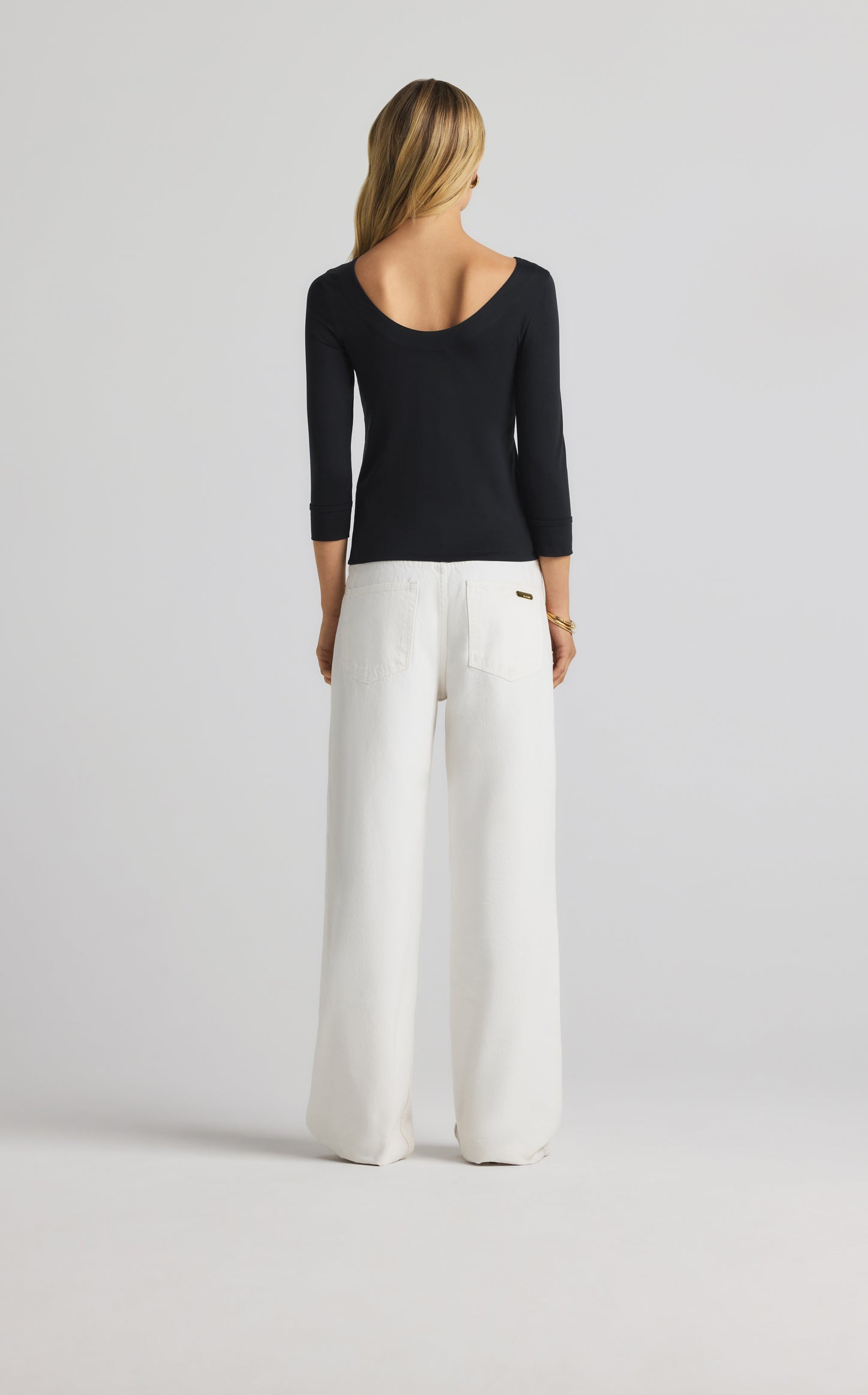 Polished Jersey Boatneck Top