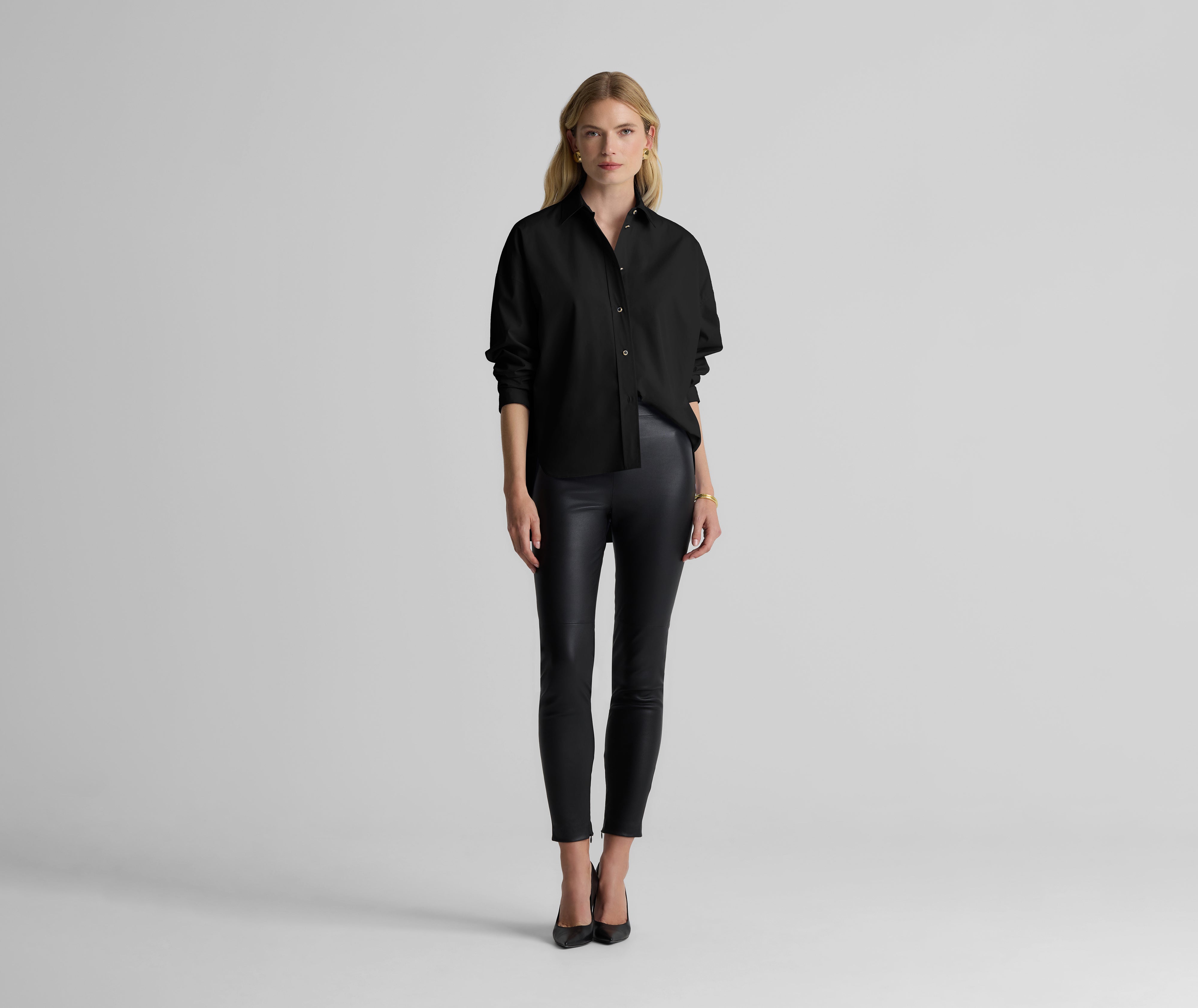 Sharon Blouse In Cotton Poplin – St. John Knits